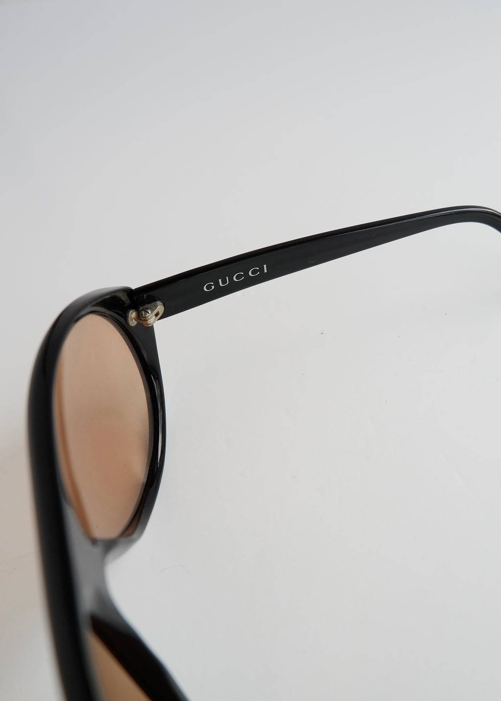 Authentic Preowned Gucci Black Aviator Acetate Frame Sunglasses