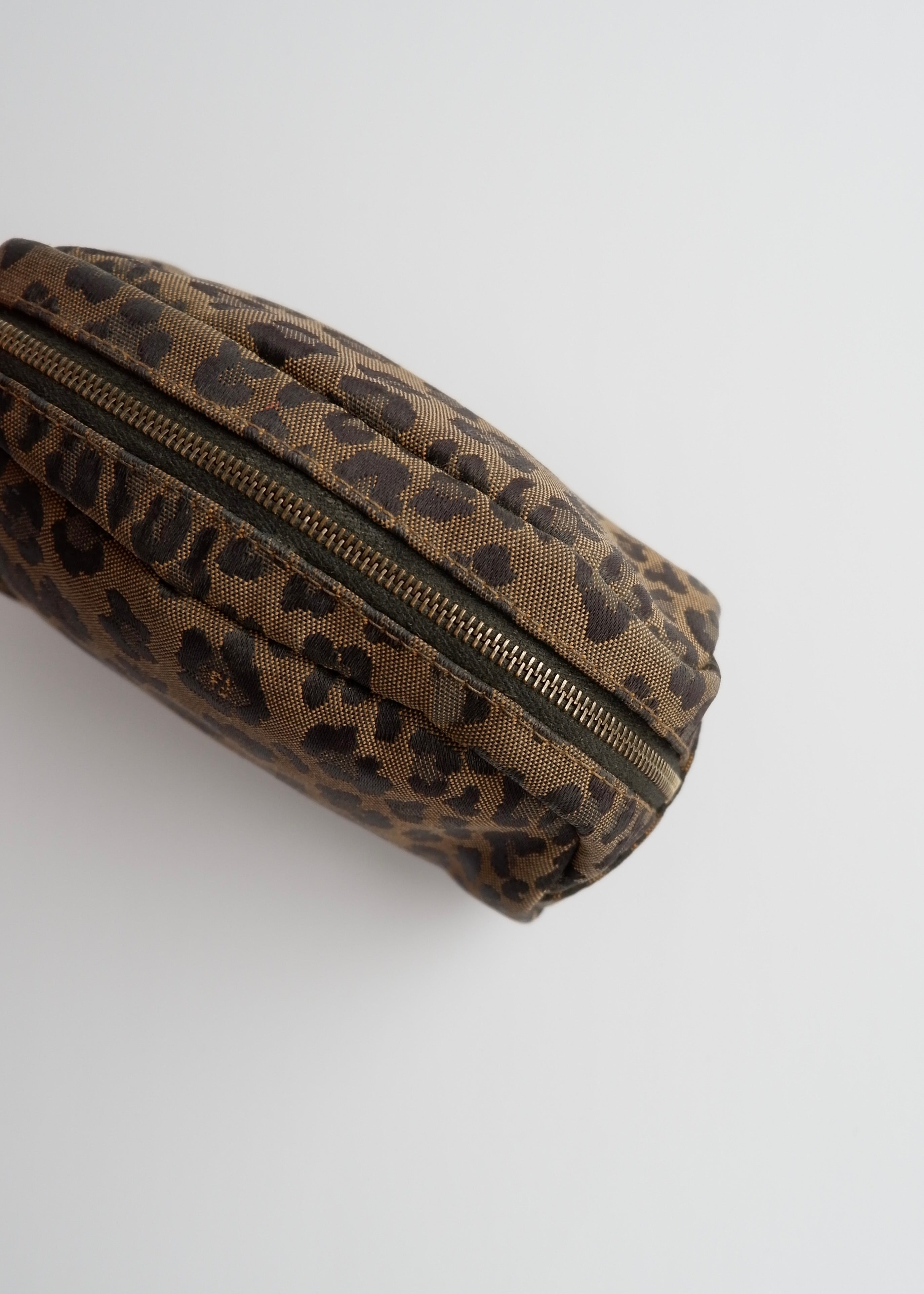 Authentic Preowned Fendi Brown Animal Print Canvas Pouch