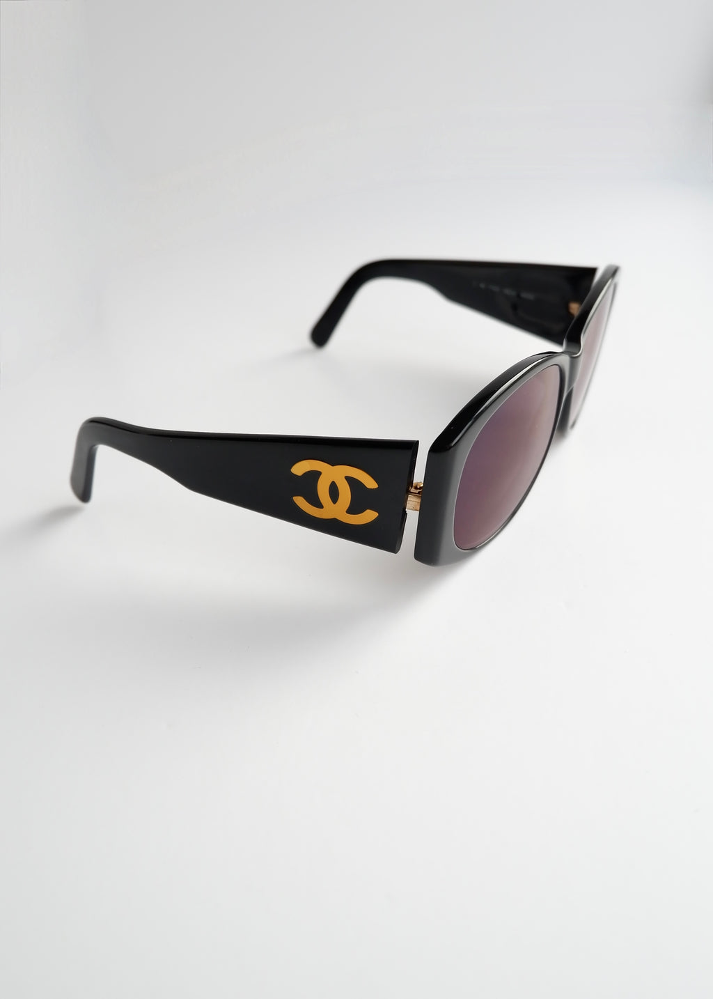 Authentic Preowned Vintage Chanel Black CC Logo Sunglasses