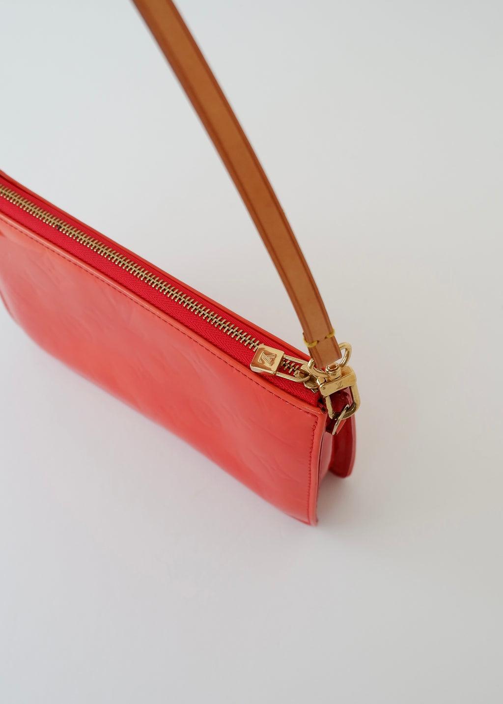 Authentic Preowned Louis Vuitton Red Vernis Lexington Pochette Shoulder Bag