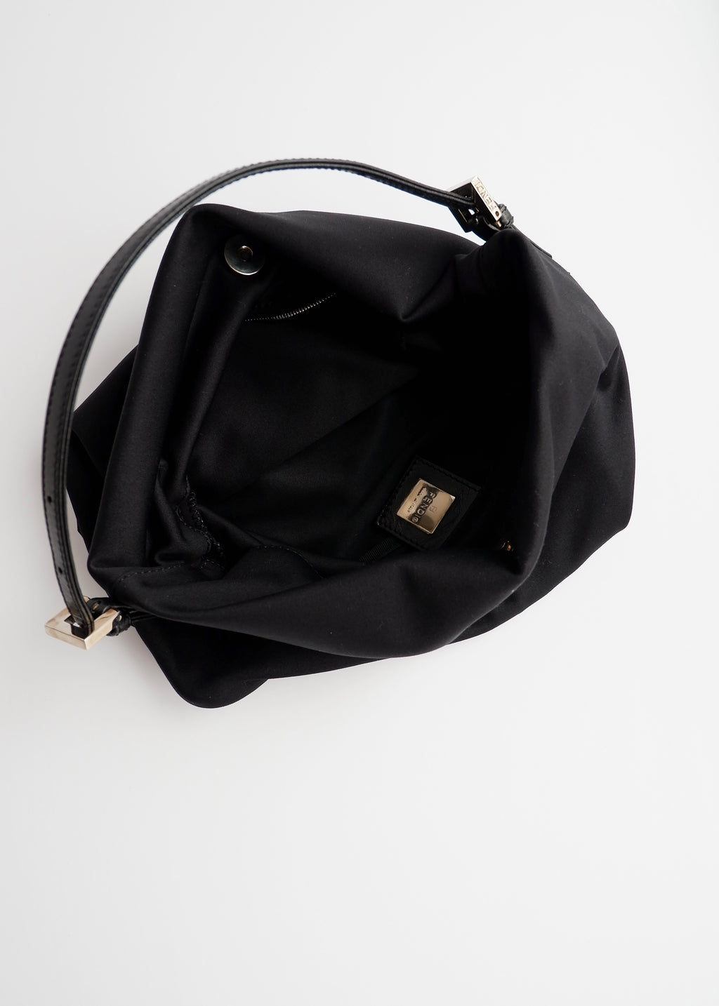 Authentic Preowned Fendi Black Neoprene Hobo Shoulder Bag