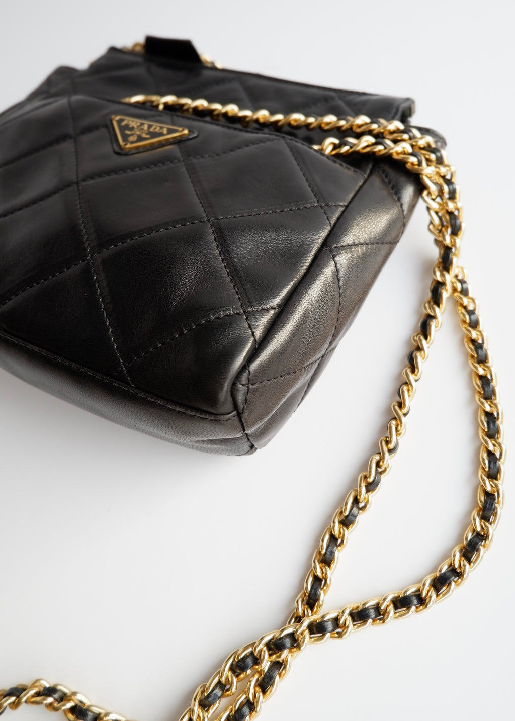 Authentic Preowned Prada Black Quilted Leather Chain Shoulder Bag