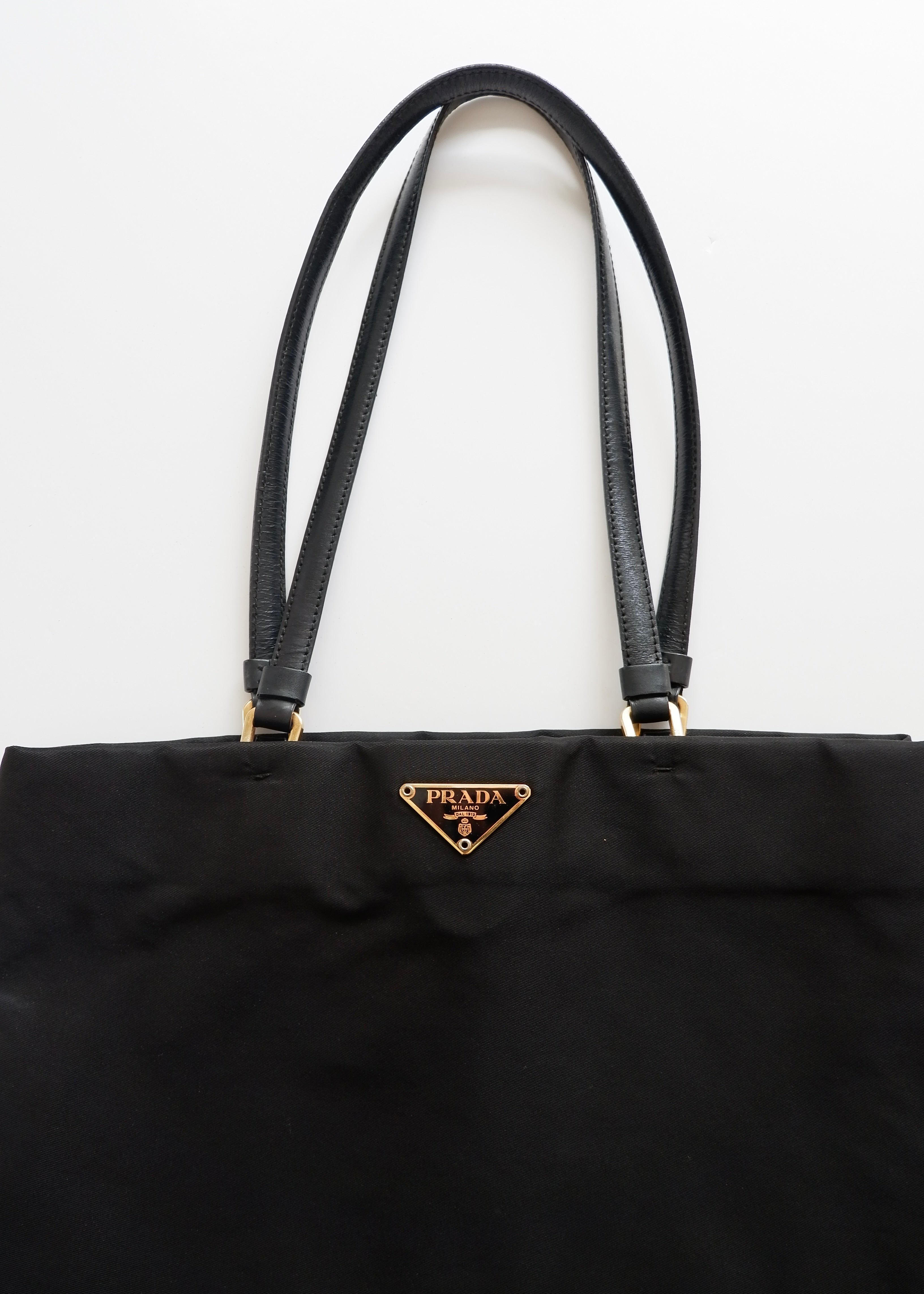 Authentic Preowned Prada Black Nylon Shoulder Tote GHW