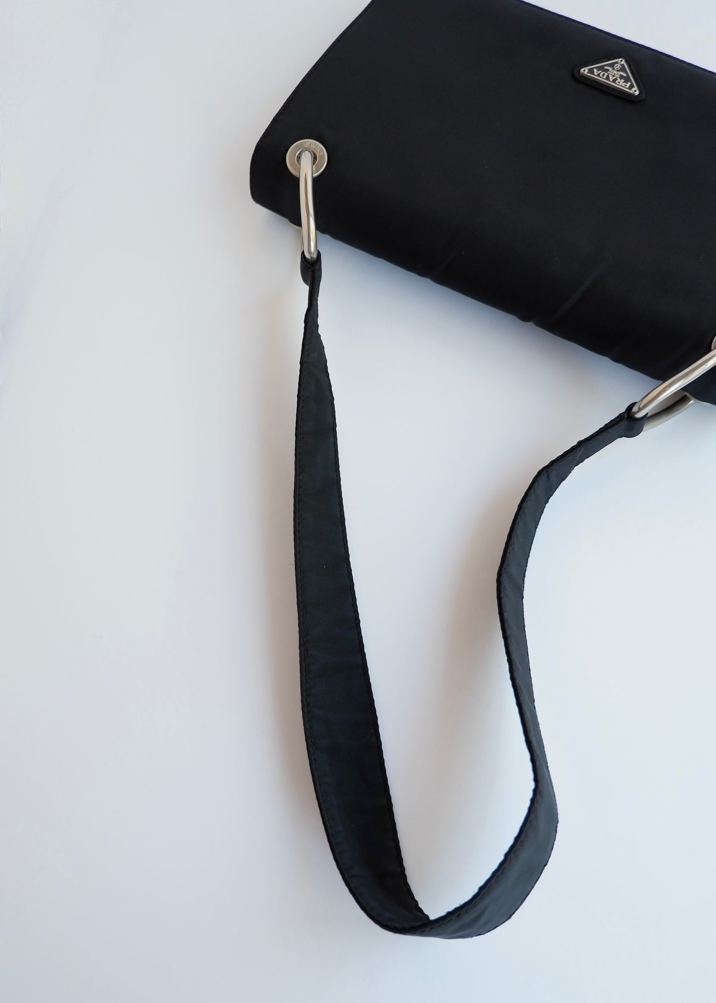 Authentic Preowned Prada Black Nylon Hobo Shoulder Bag