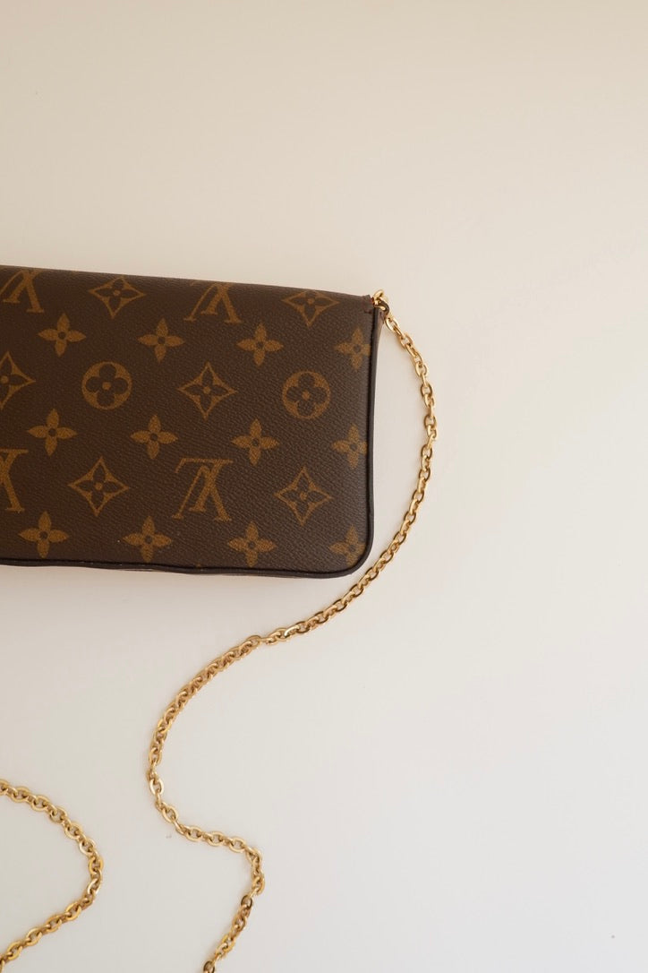 Preowned Louis Vuitton Monogram Felicie Pochette Crossbody Bag