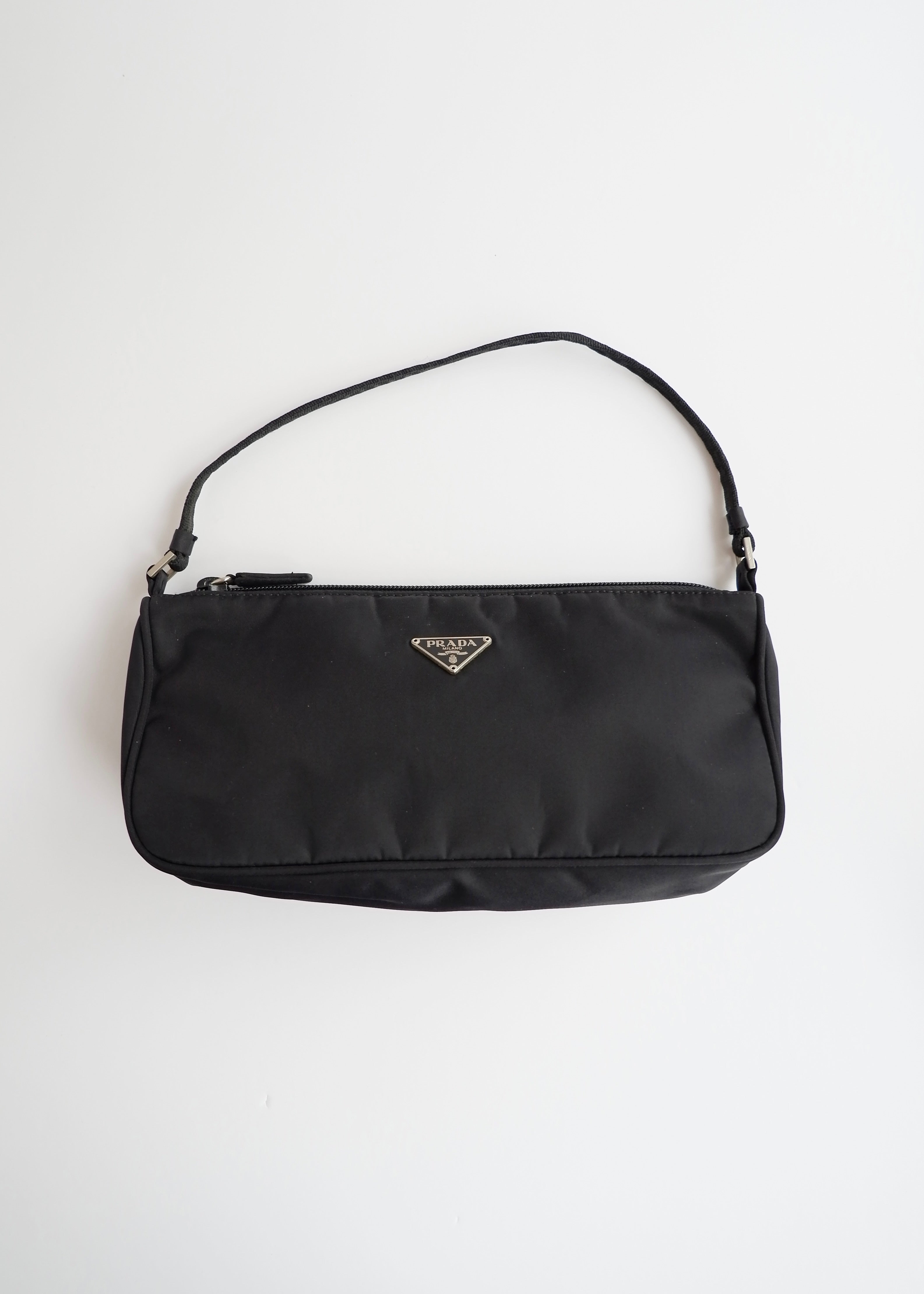 Authentic Preowned Prada Black Nylon Pochette/Shoulder Bag