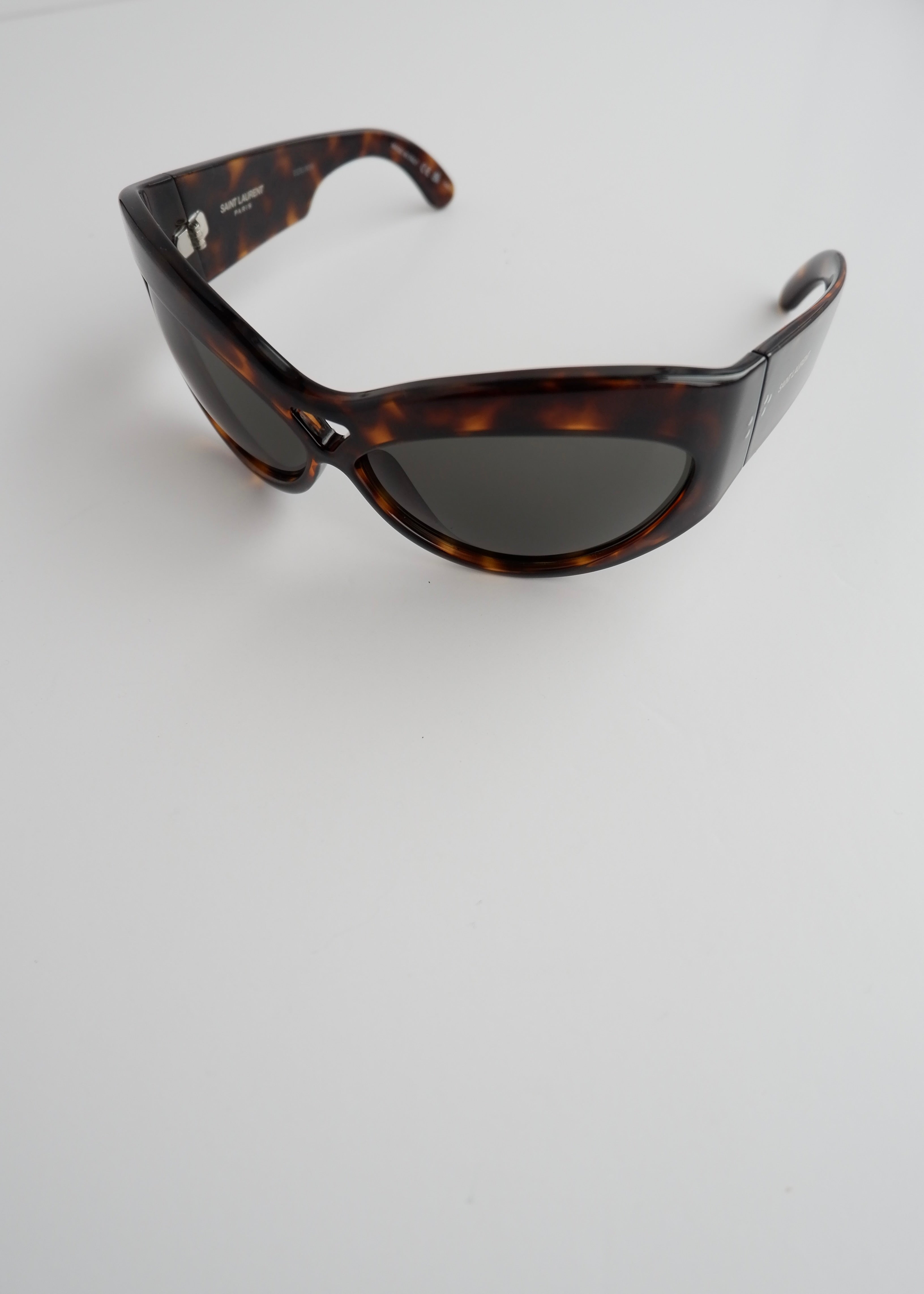 Authentic Preowned Saint Laurent Brown Tortoise Cat Eye Sungasses