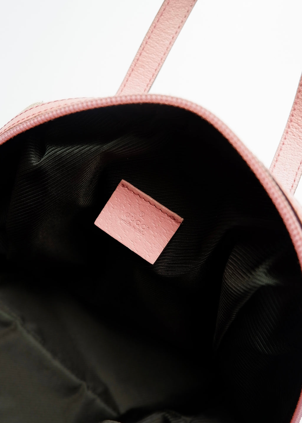 Authentic Preowned Gucci GG Canvas Pink Tofu Handbag
