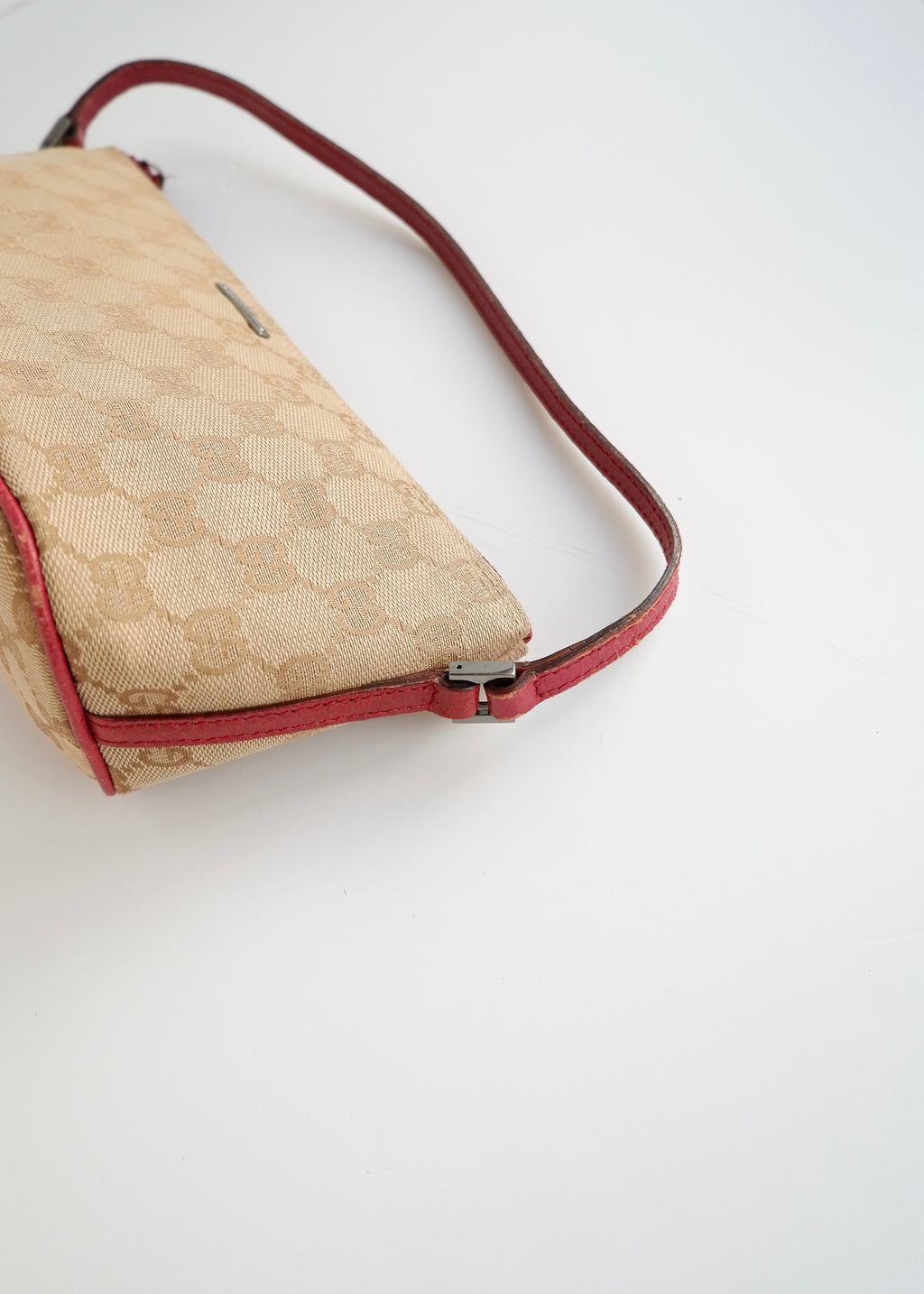 Authentique Pochette Bateau Gucci Beige/Bordeaux d'occasion