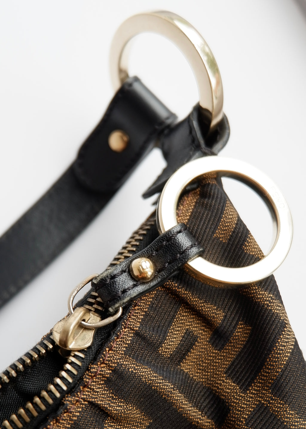 Preowned Fendi Brown Zucca Hobo Shoulder Bag