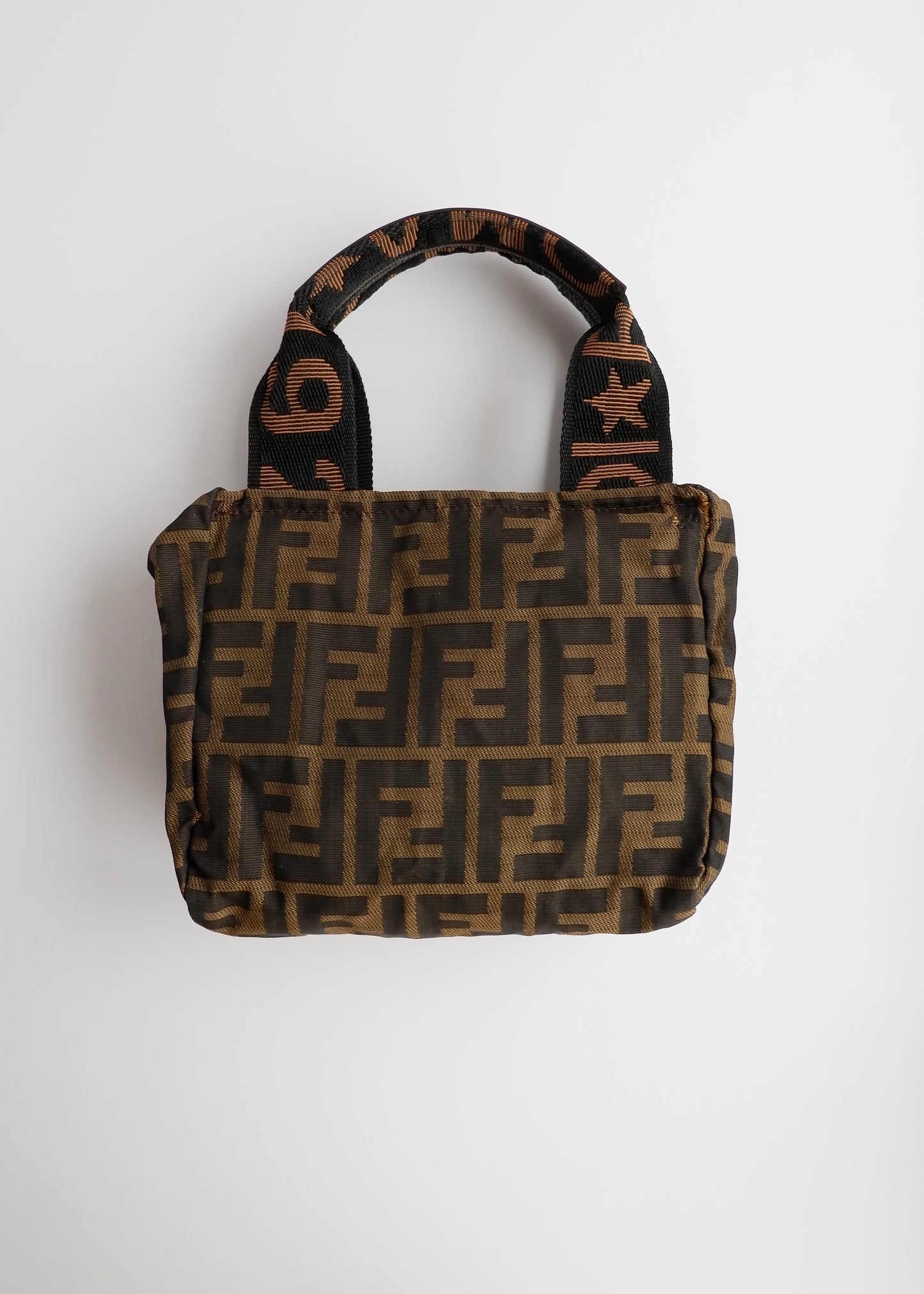 Authentic Preowned Vintage Fendi Brown Zucca Micro Handbag