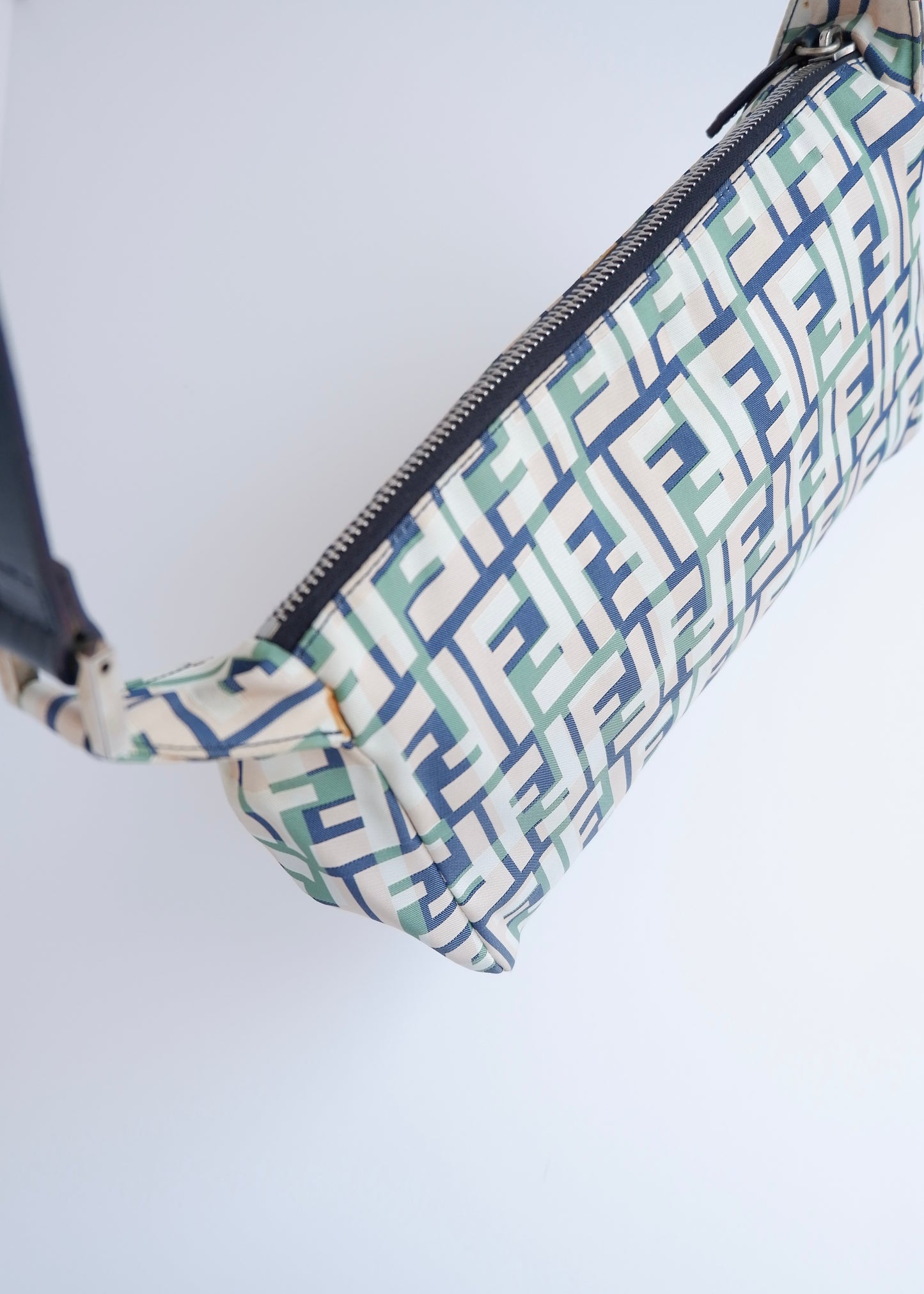 Authentic Preowned Fendi Multi Color Zucca Canvas Shoulder Bag