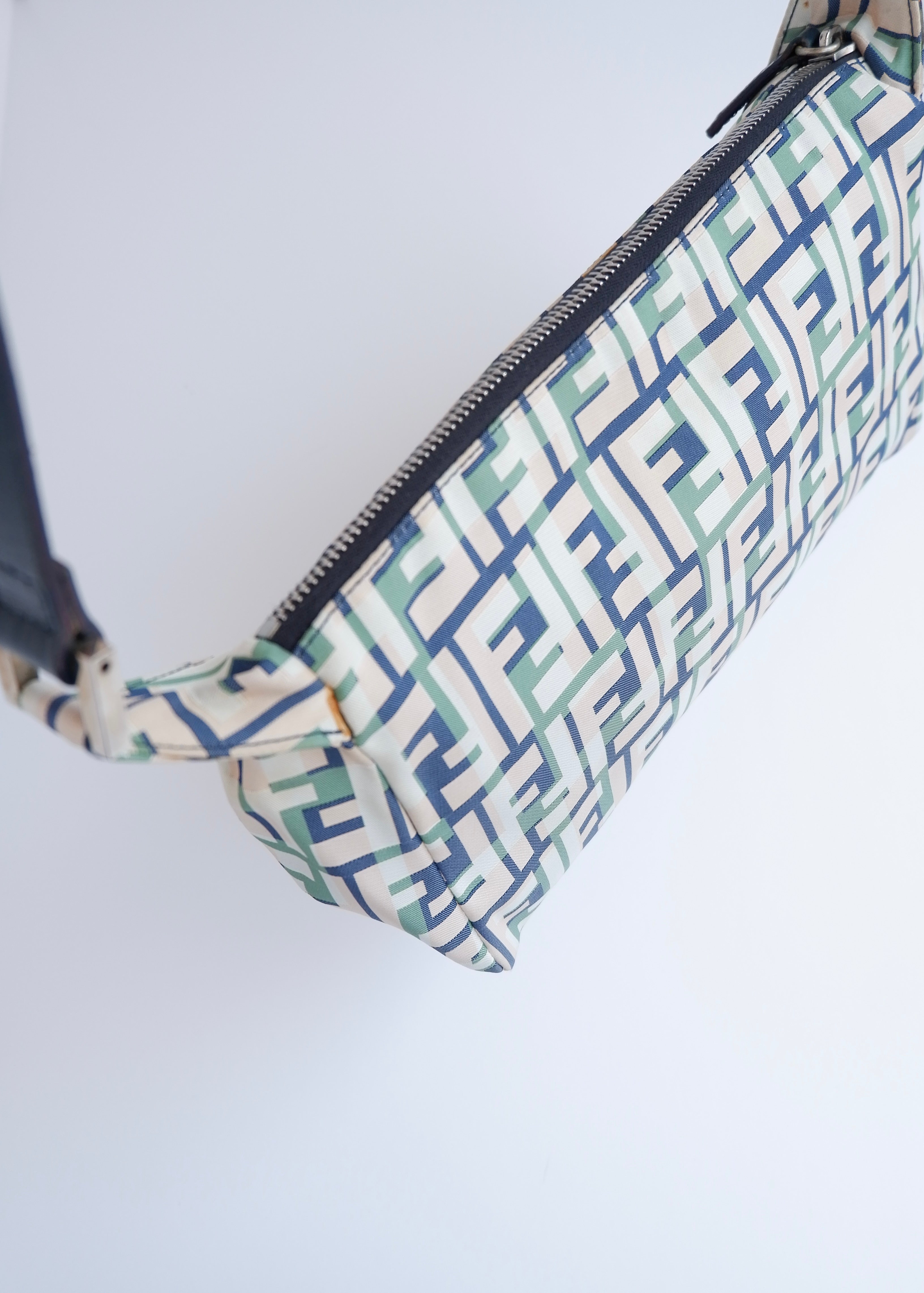 Authentic Preowned Fendi Multi Color Zucca Canvas Shoulder Bag