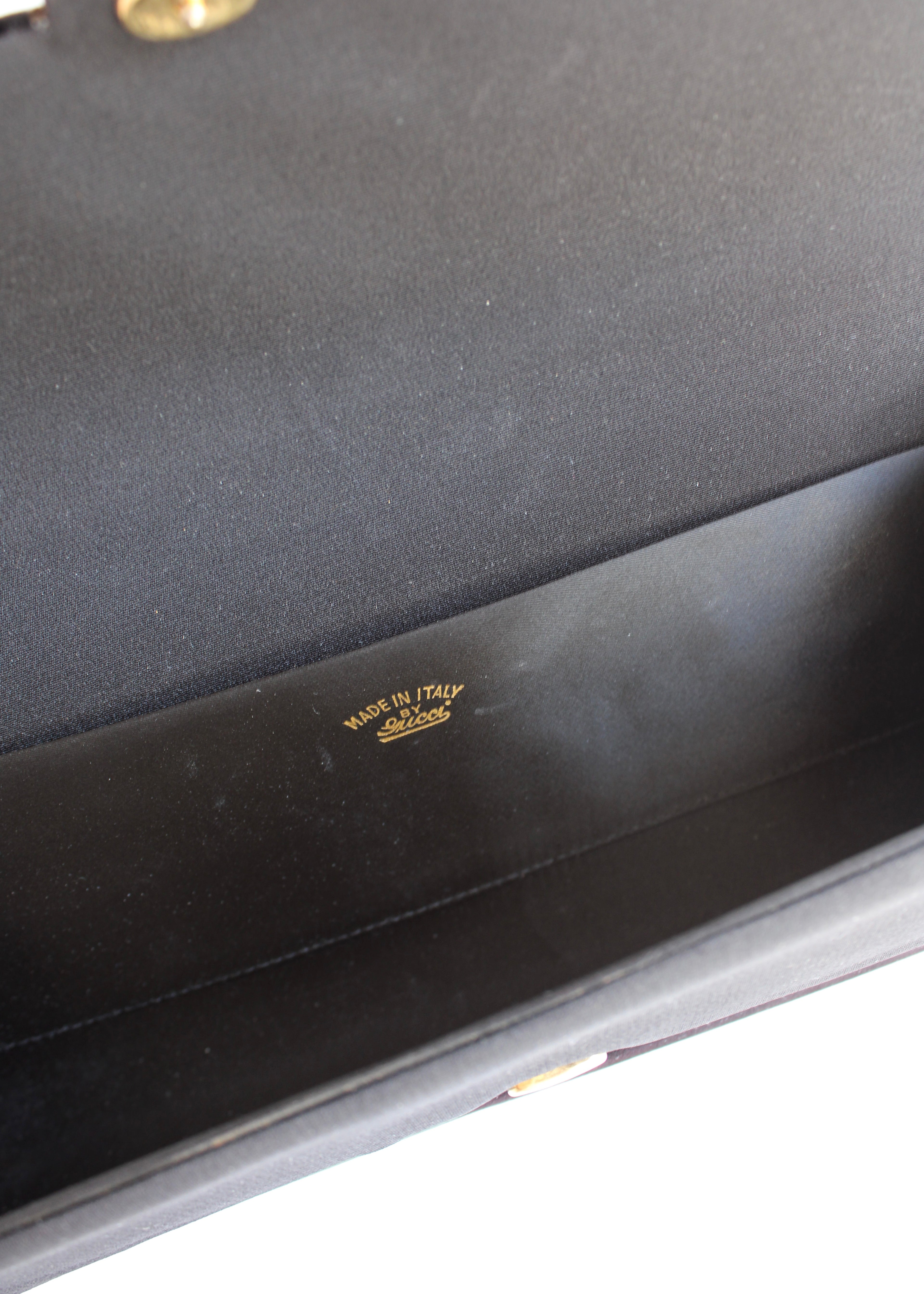 Authentic Preowned Vintage Gucci Black Velvet Clutch