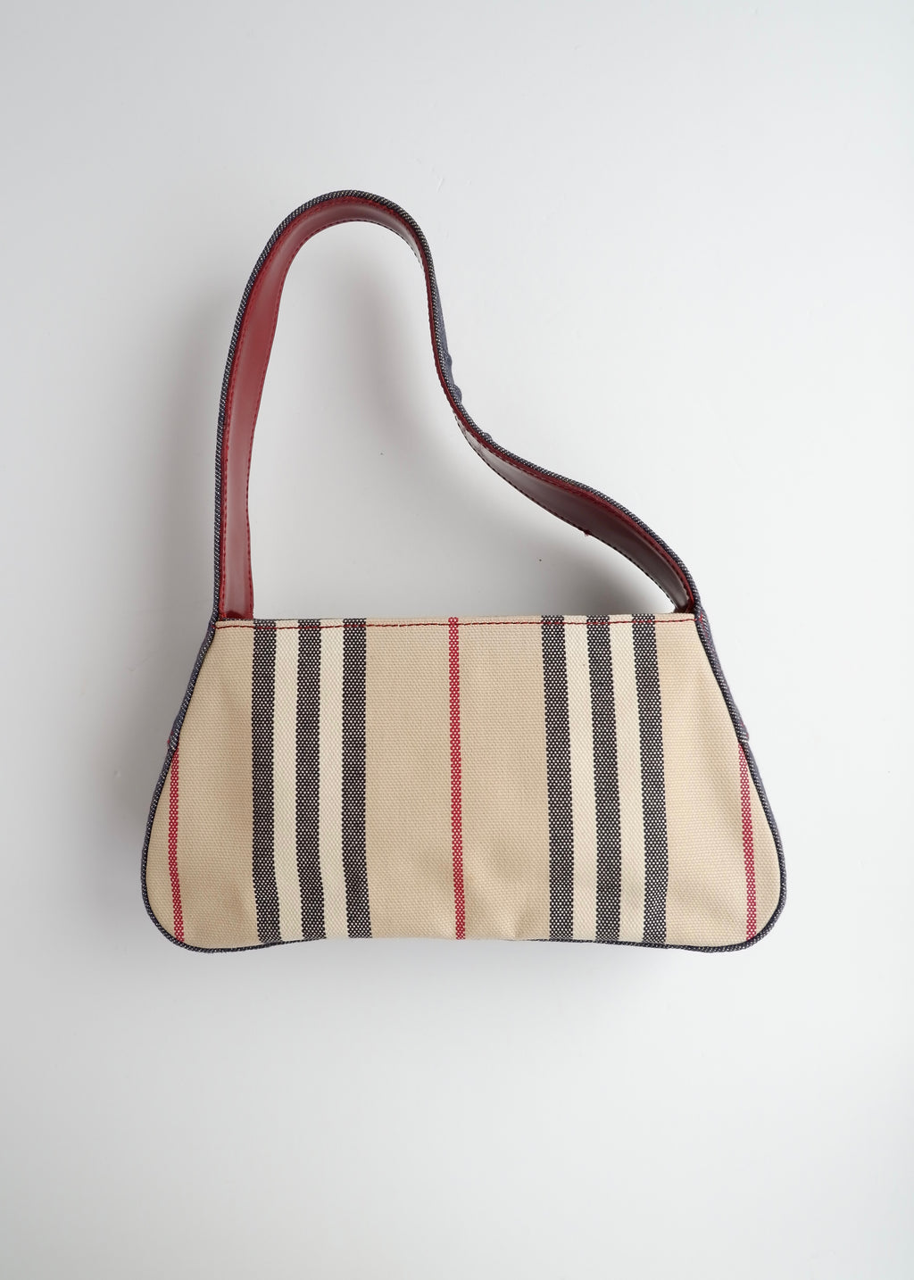 Sac porté épaule Burberry Novacheck/Denim vintage authentique d'occasion