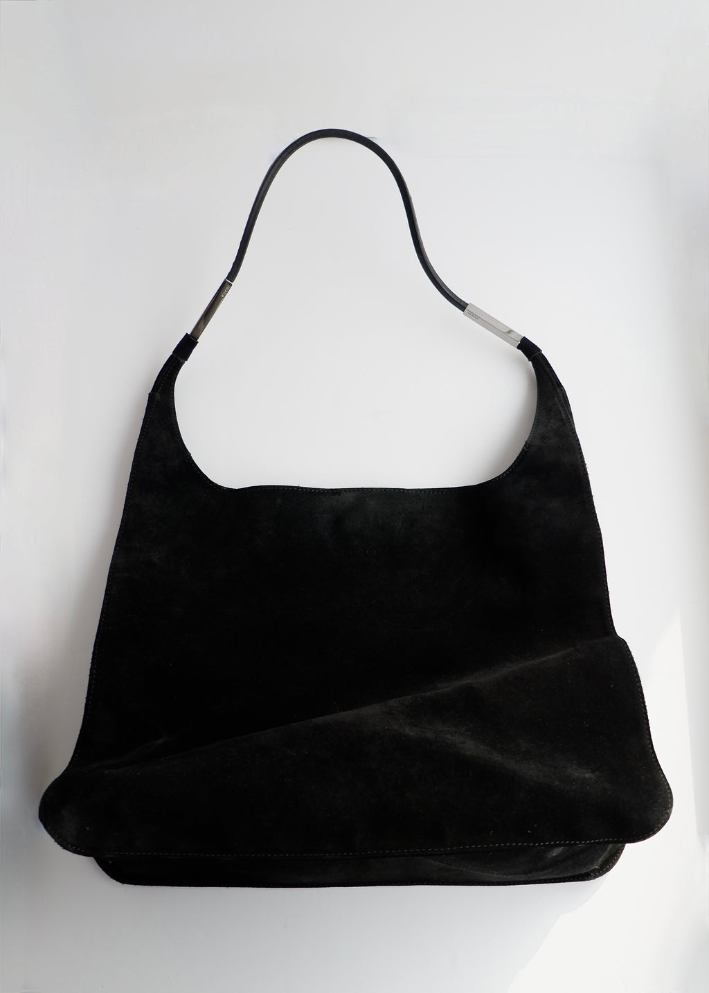 Authentic Preowned Gucci Black Suede Hobo Shoulder Bag