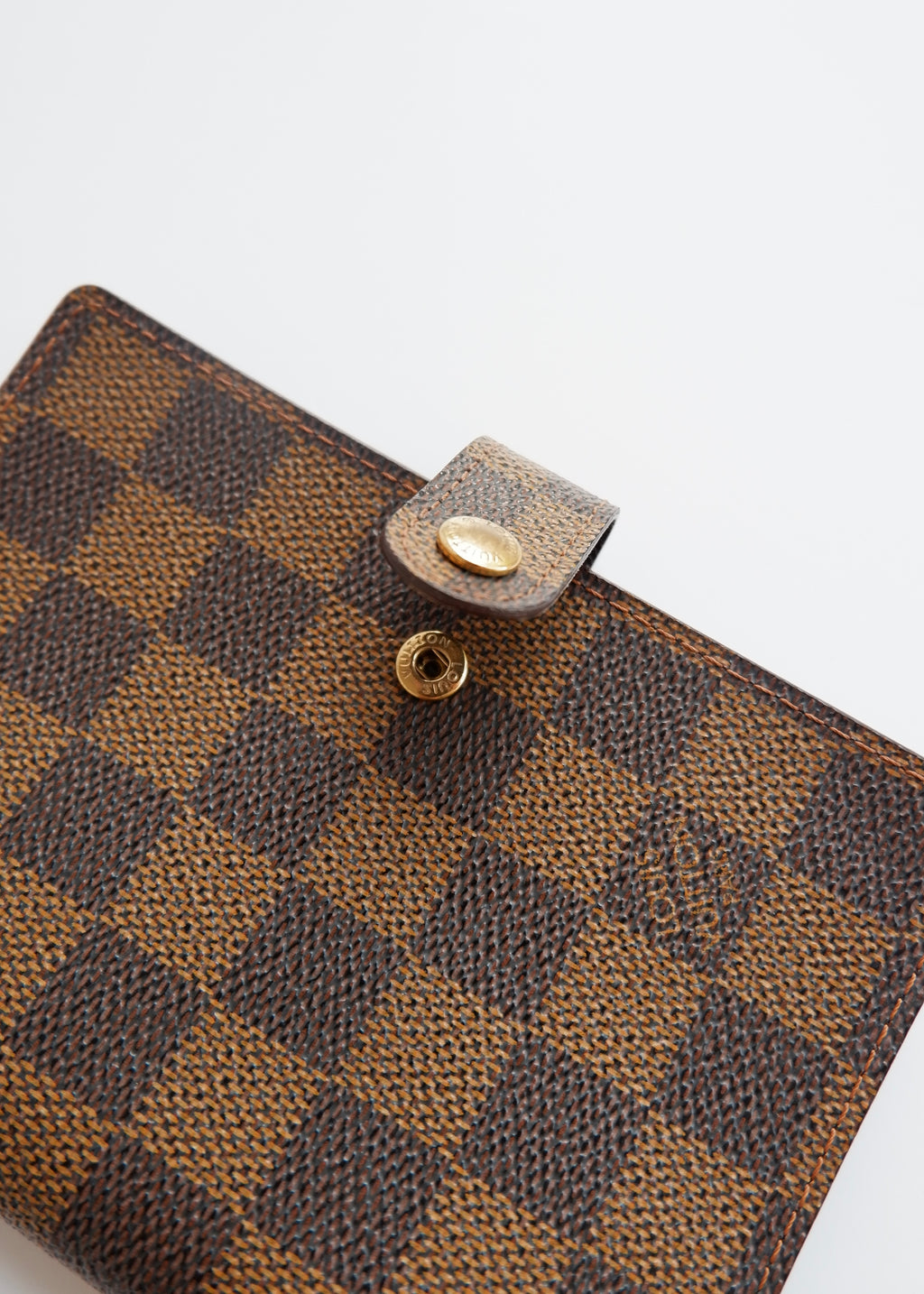 Preowned Louis Vuitton Brown Damier Ebene Coated Canvas Agenda PM