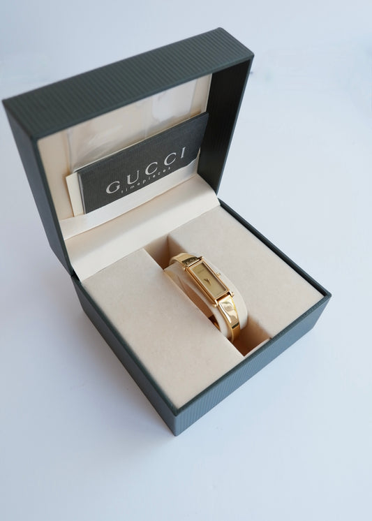 Authentic Preowned Vintage Gucci Gold Tone Horsebit Watch