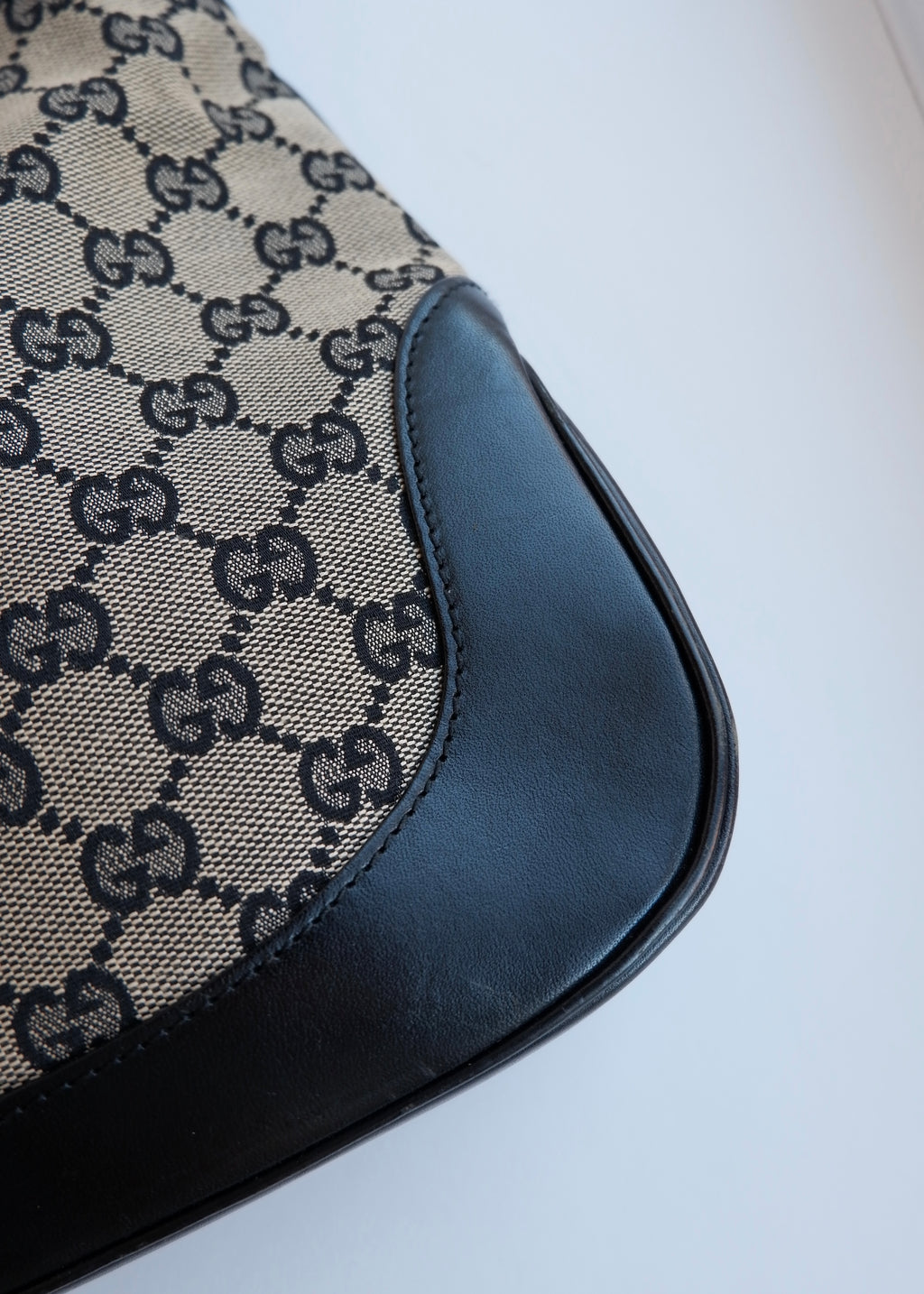 Authentic Preowned Gucci Black GG Canvas Jackie Shoulder Bag