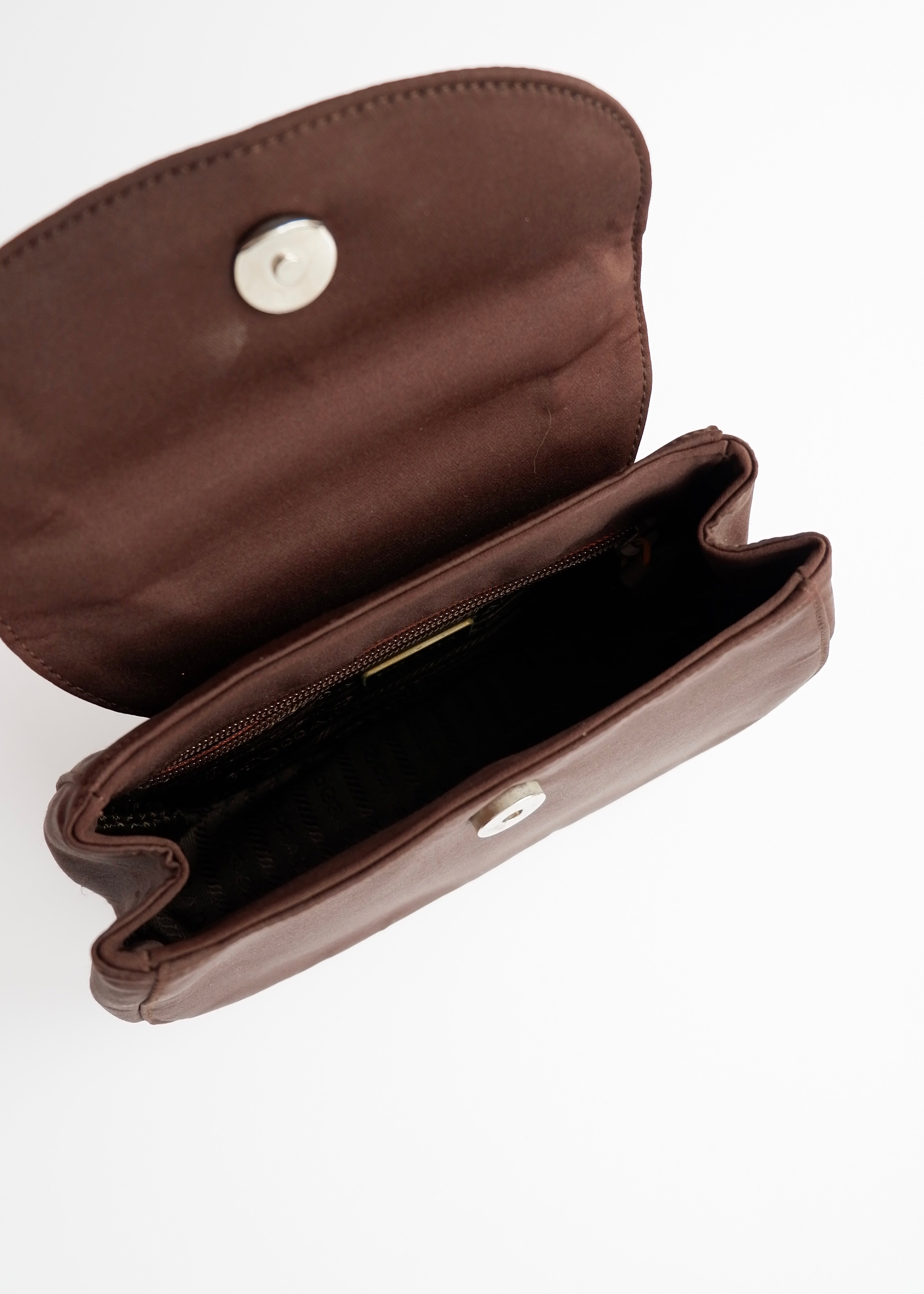 Authentic Preowned Prada Nylon Brown Nylon Top Handle Bag