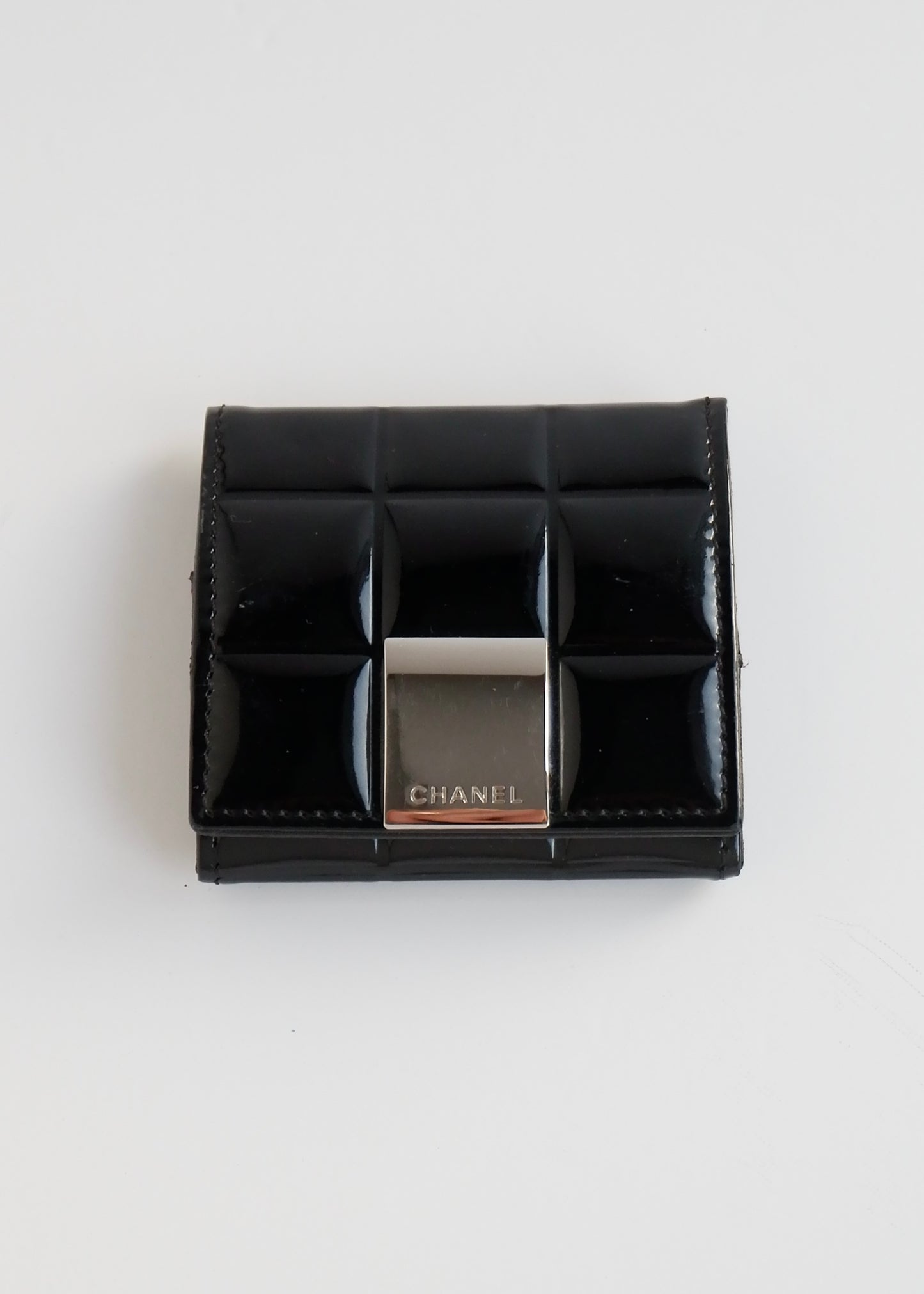 Authentic Preowned Chanel Black Patent Coin Pouch