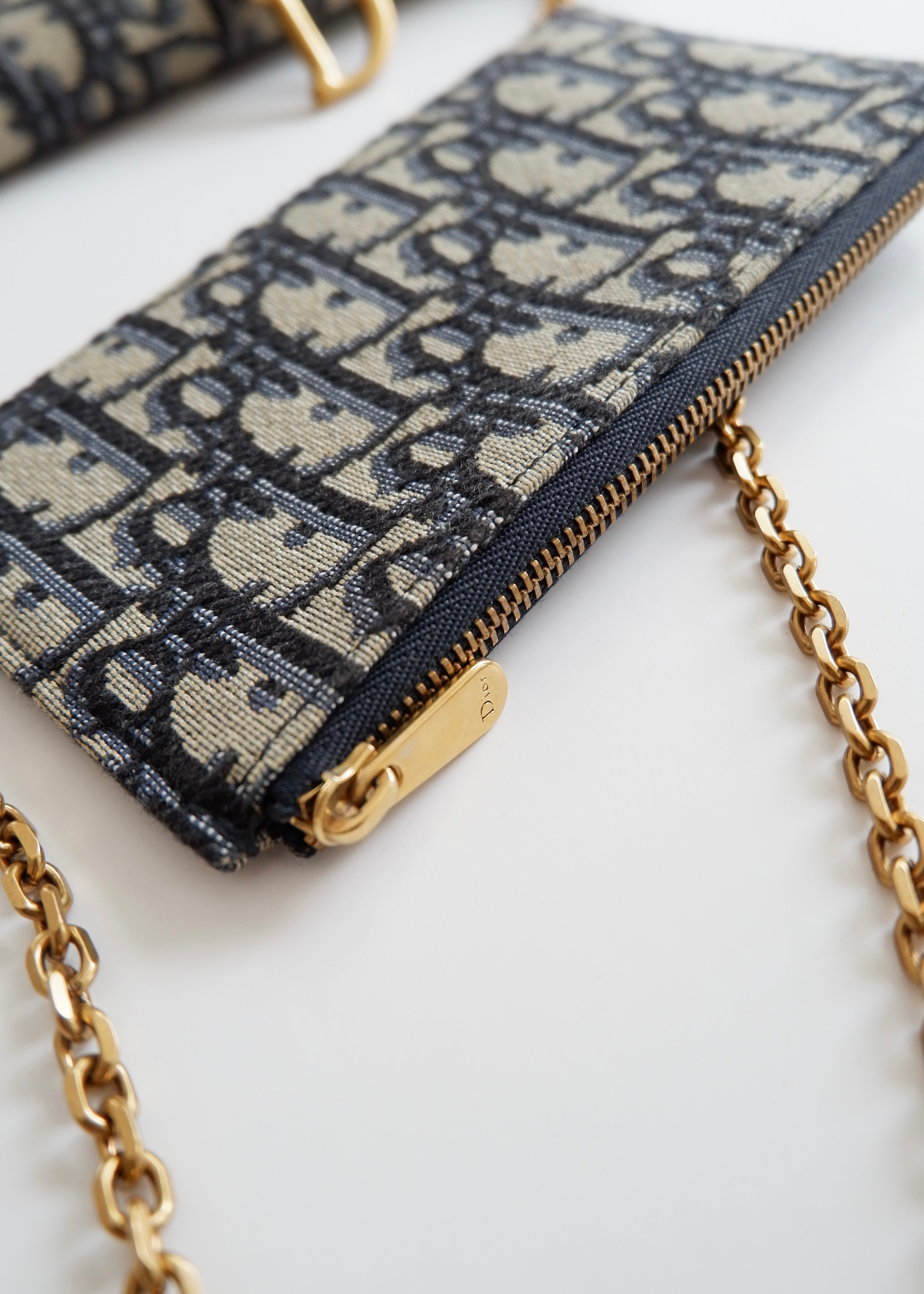 Authentic Preowned Dior Navy Oblique WOC Crossbody Bag