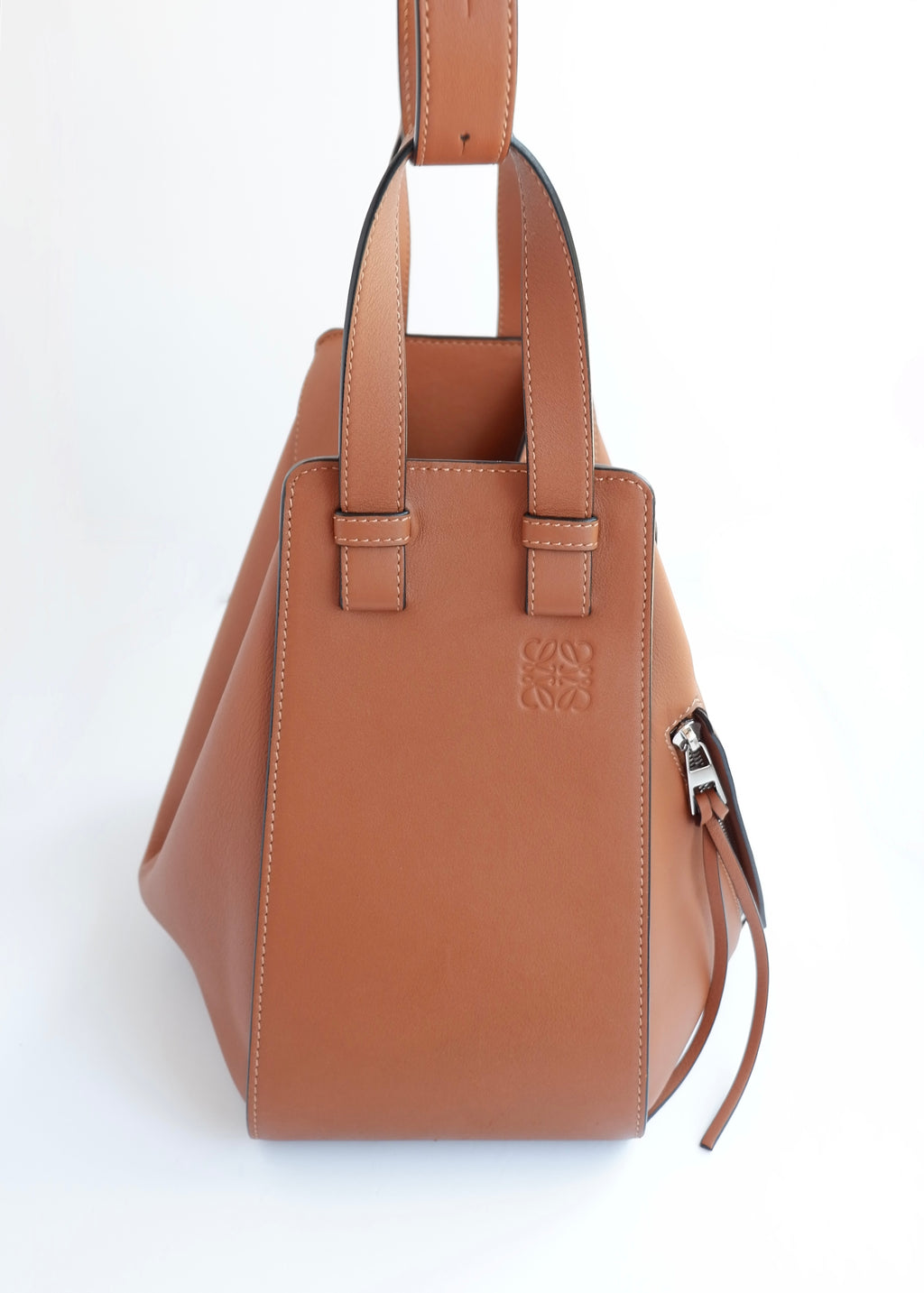 Preowned Loewe Brown Leather Hammock Bag