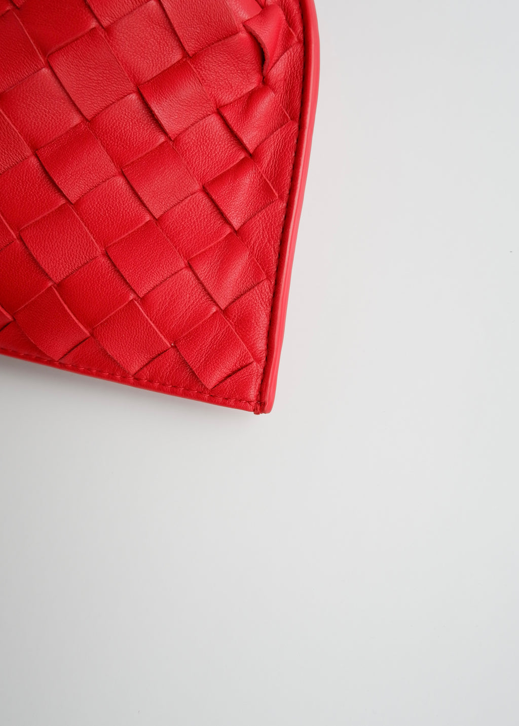 Authentic Preowned Bottega Veneta Red Woven Leather The Twist Bag