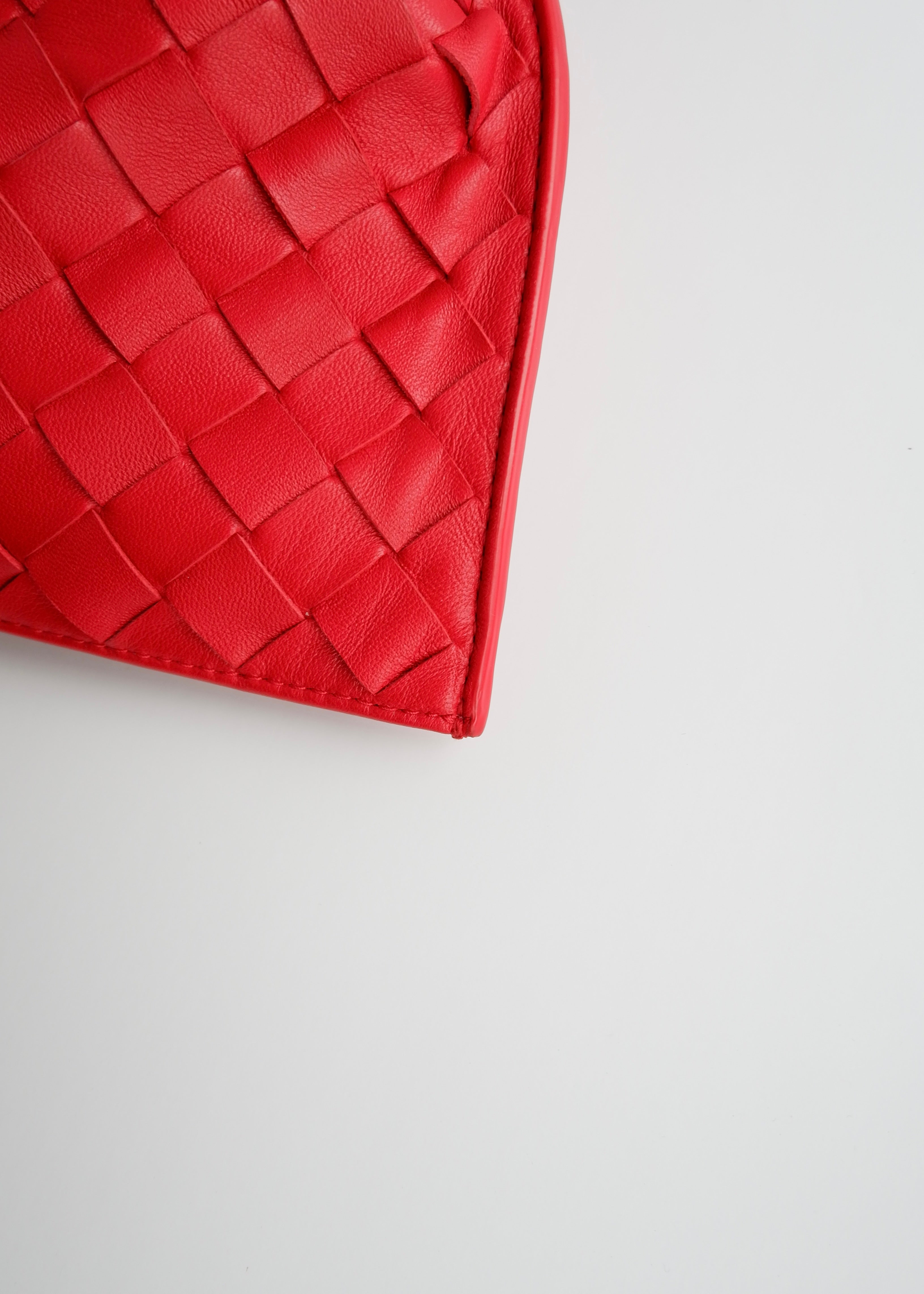 Authentic Preowned Bottega Veneta Red Woven Leather The Twist Bag