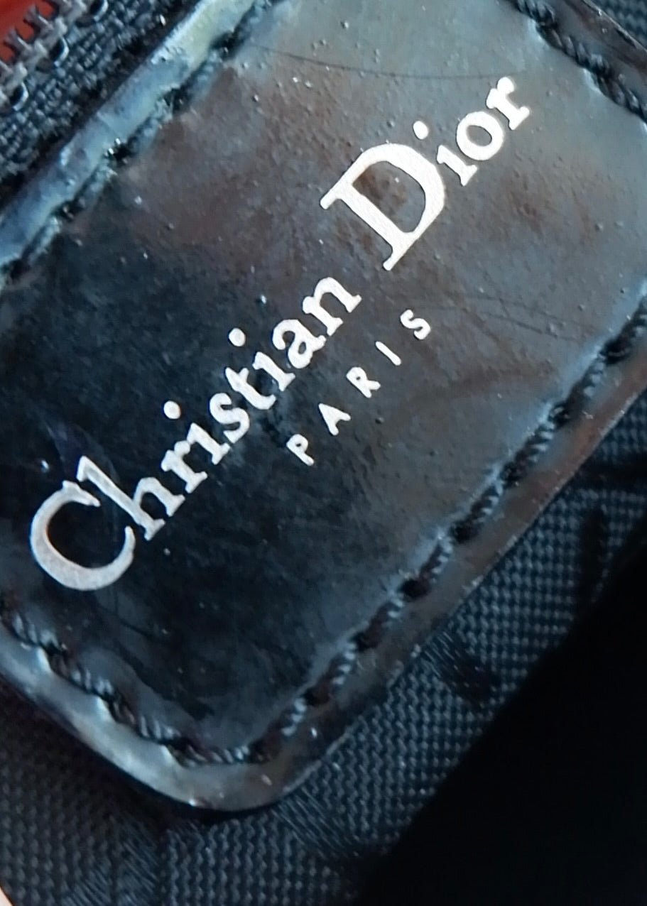 Authentic Preowned Vintage Christian Dior Black Patent Top Handle Bag