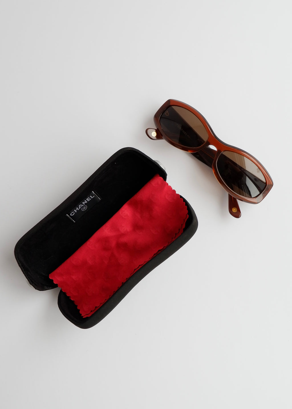 Authentic Preowned Vintage Chanel Brown Square Frame Sunglasses