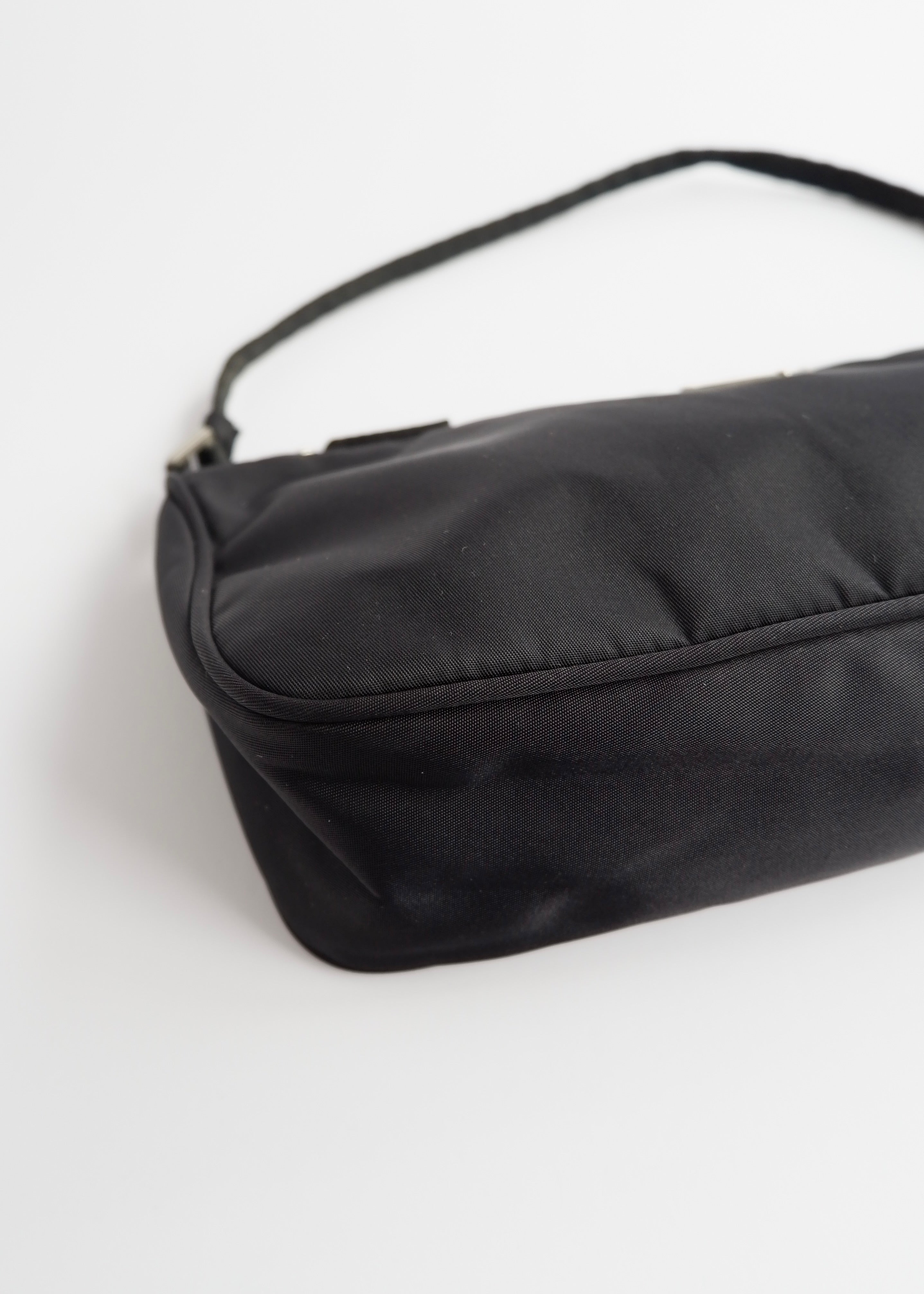 Authentic Preowned Prada Black Nylon Pochette/Shoulder Bag