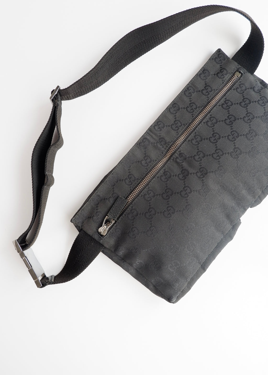 Authentic Preowned Gucci Black GG Canvas Belt Bag