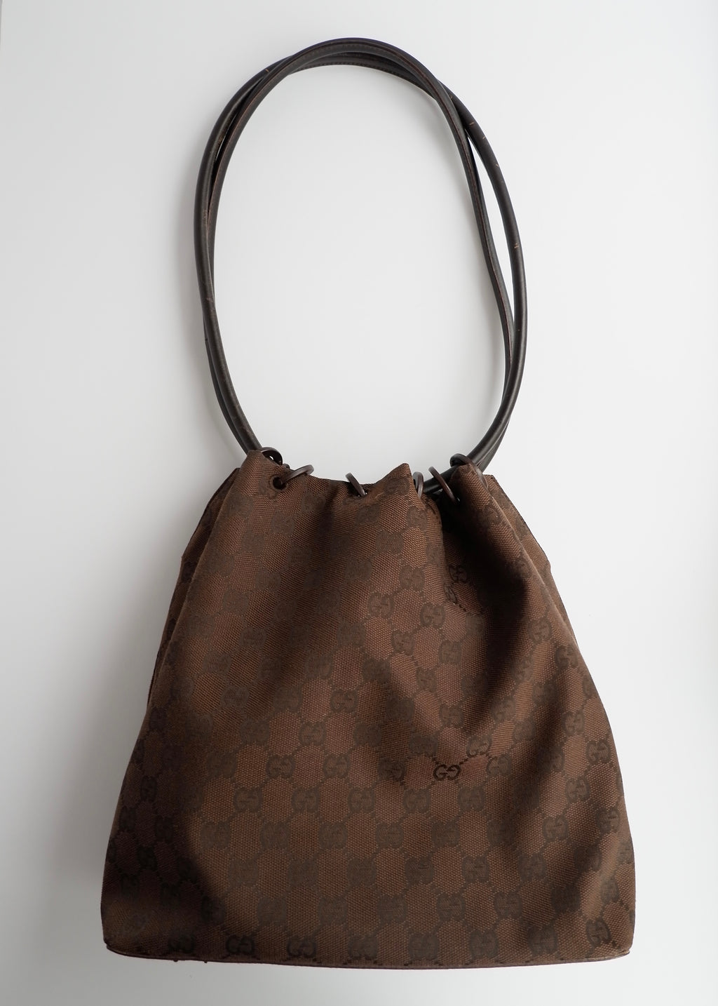 Authentic Preowned Gucci Brown GG Canvas Long Strap Shoulder Bag