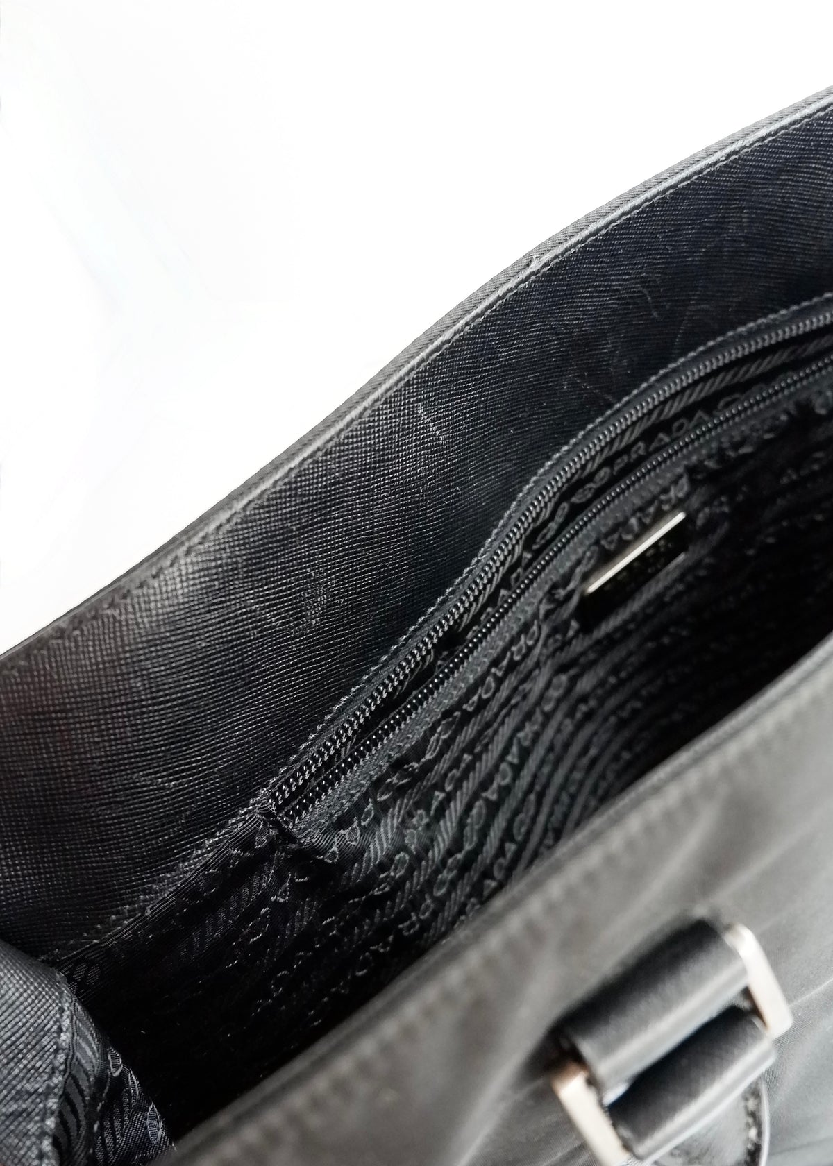 Preowned Prada Black Nylon Tote Bag