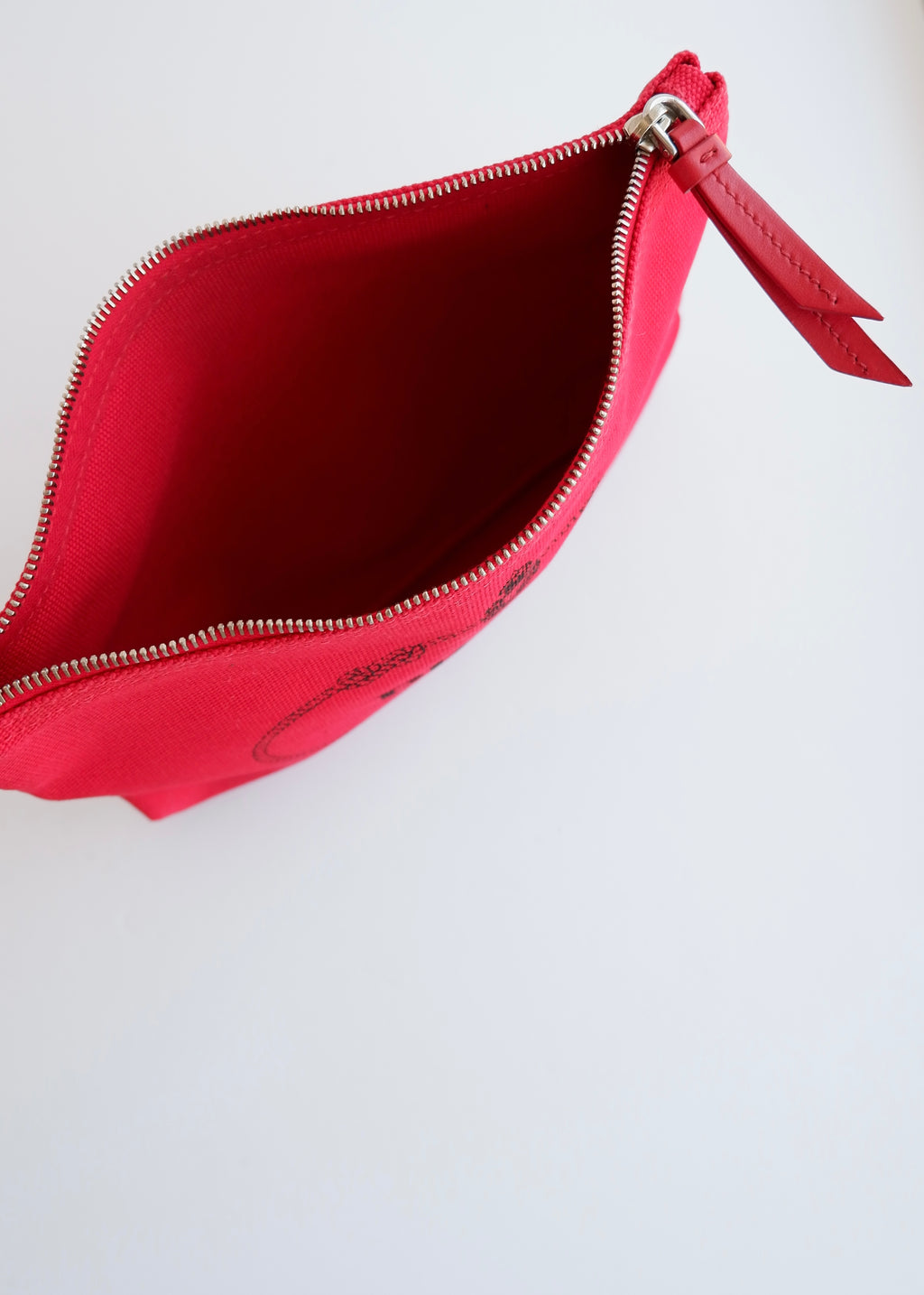 Authentic Preowned Prada Red Canvas/ Transparent Tote Bag