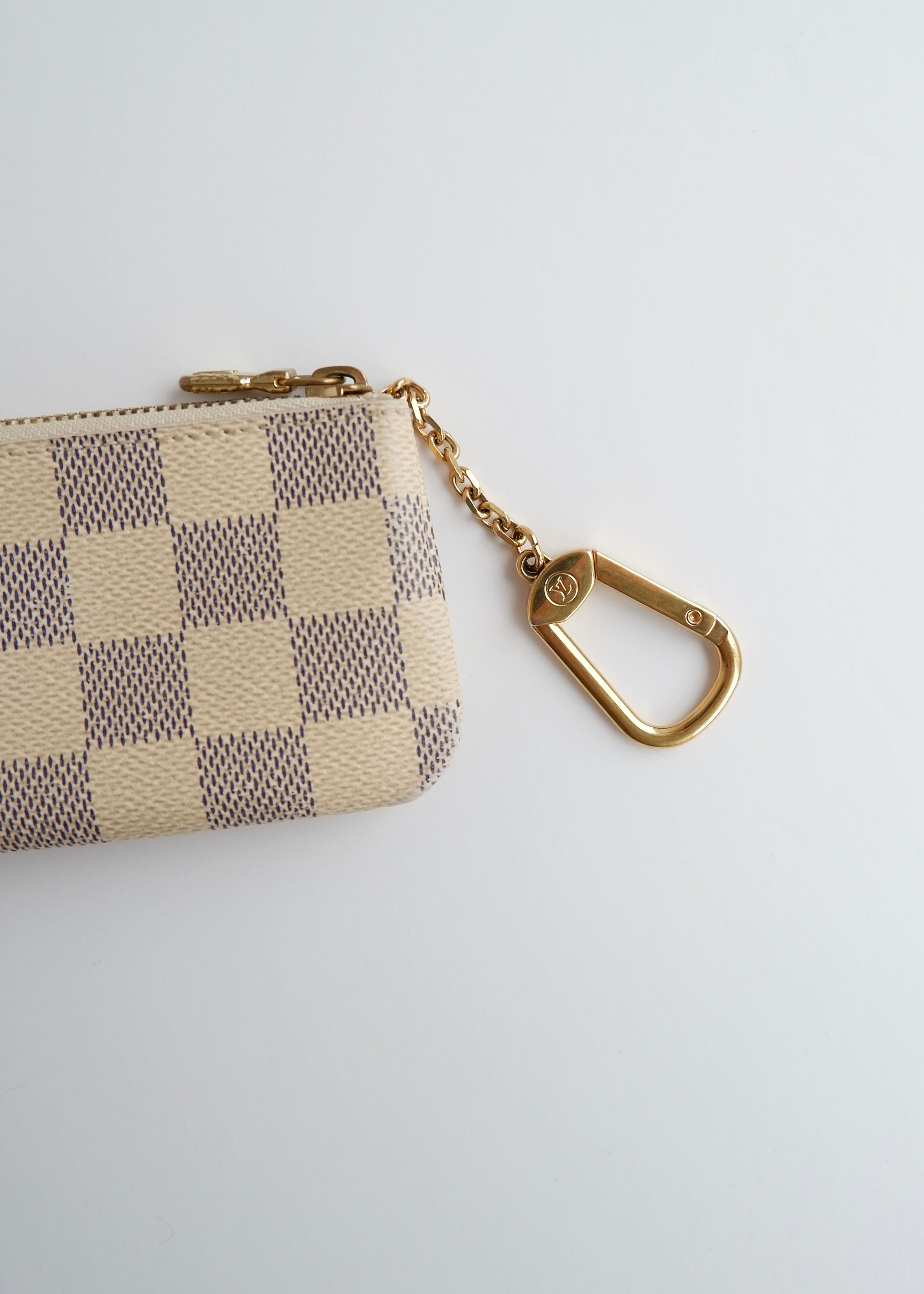 Pochette Clés Louis Vuitton Damier Azur d'occasion authentique