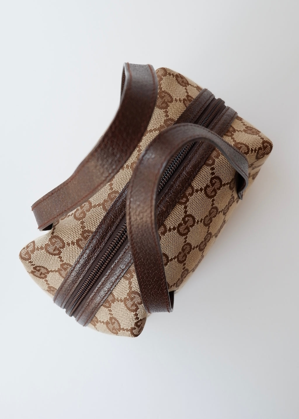 Preowned Gucci Brown GG Canvas Tofu Handbag