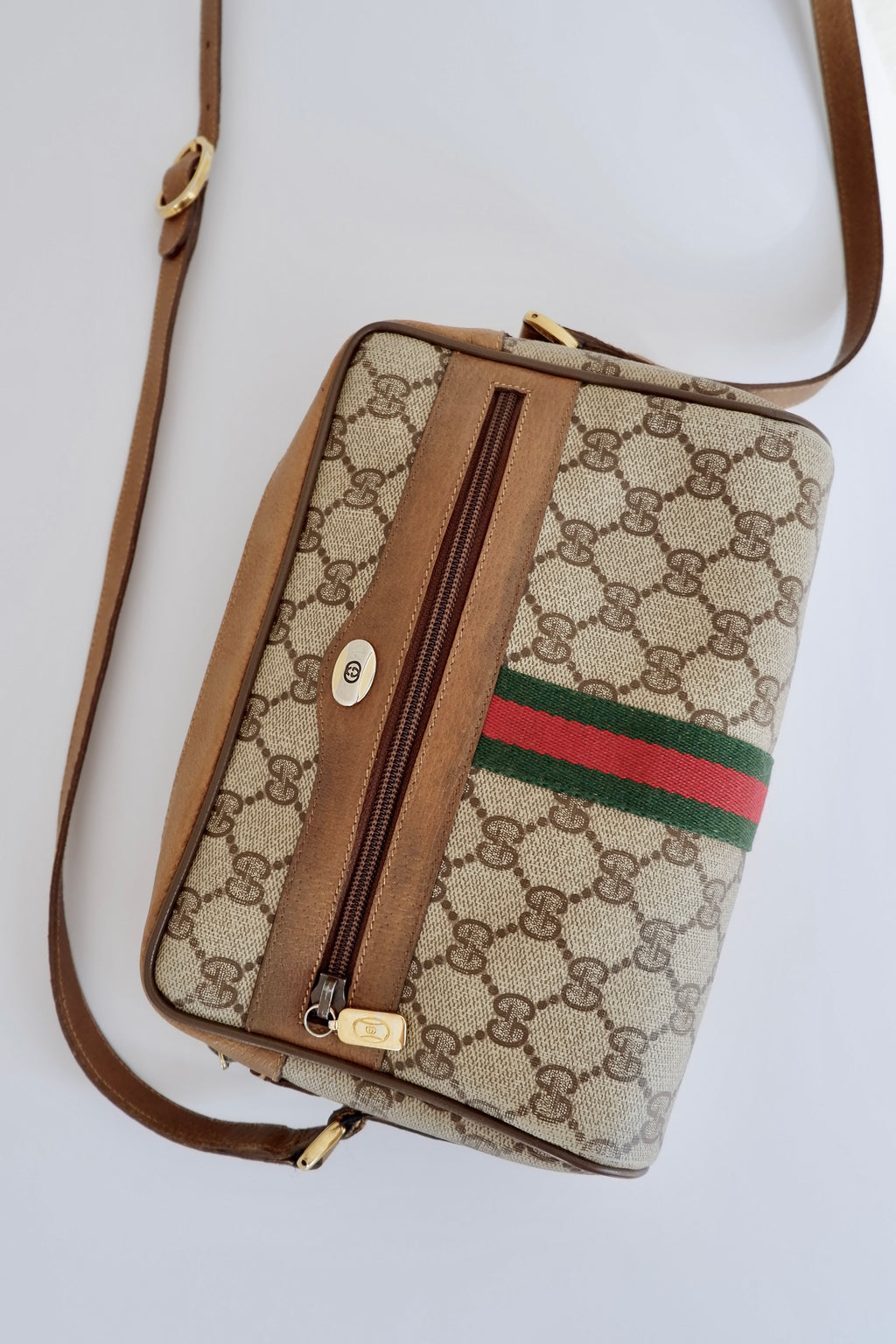 Authentic Preowned Gucci Anniversary Collection Brown Camera Bag