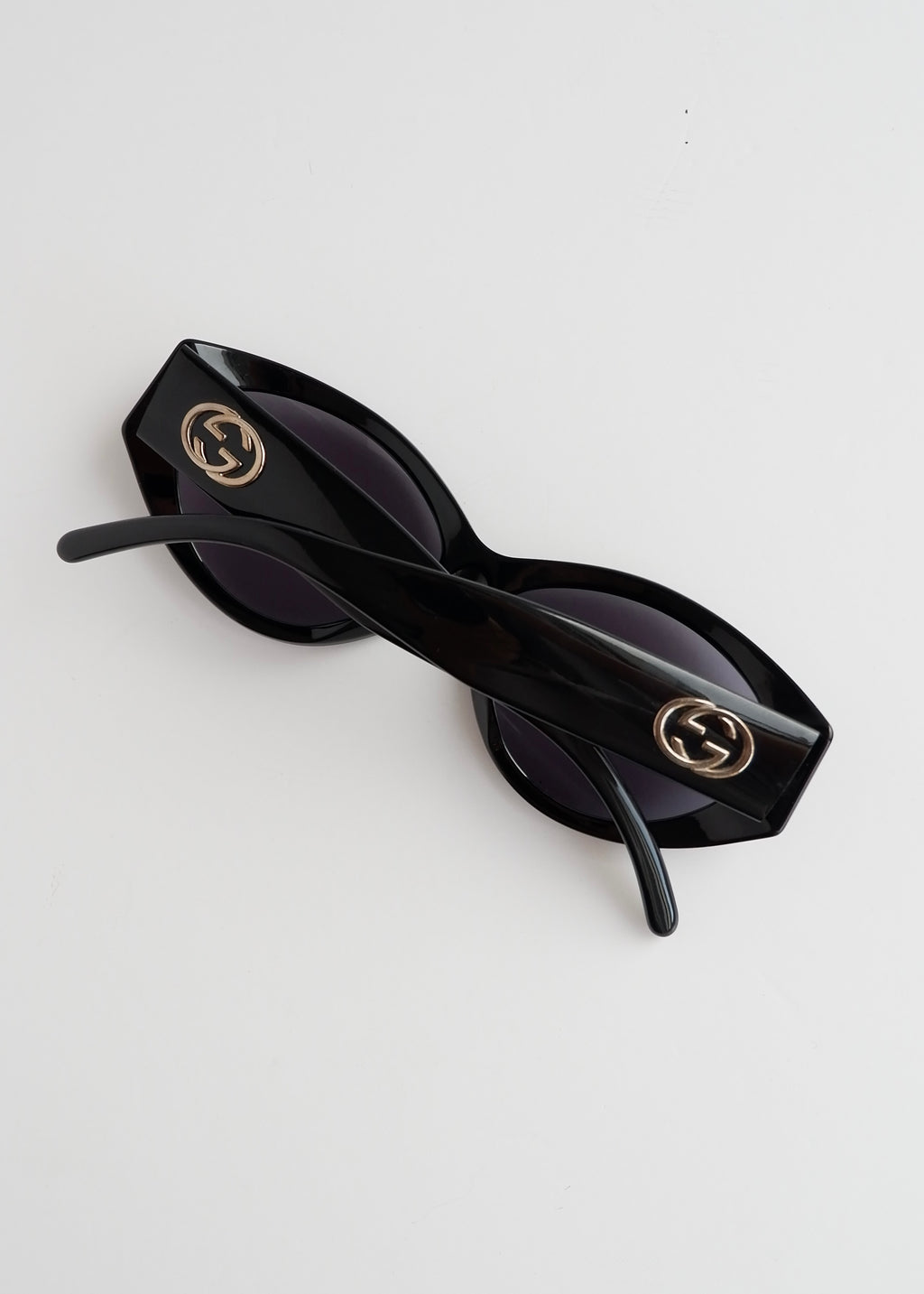 Authentic Preowned Gucci Black Cat Eye Sunglasses