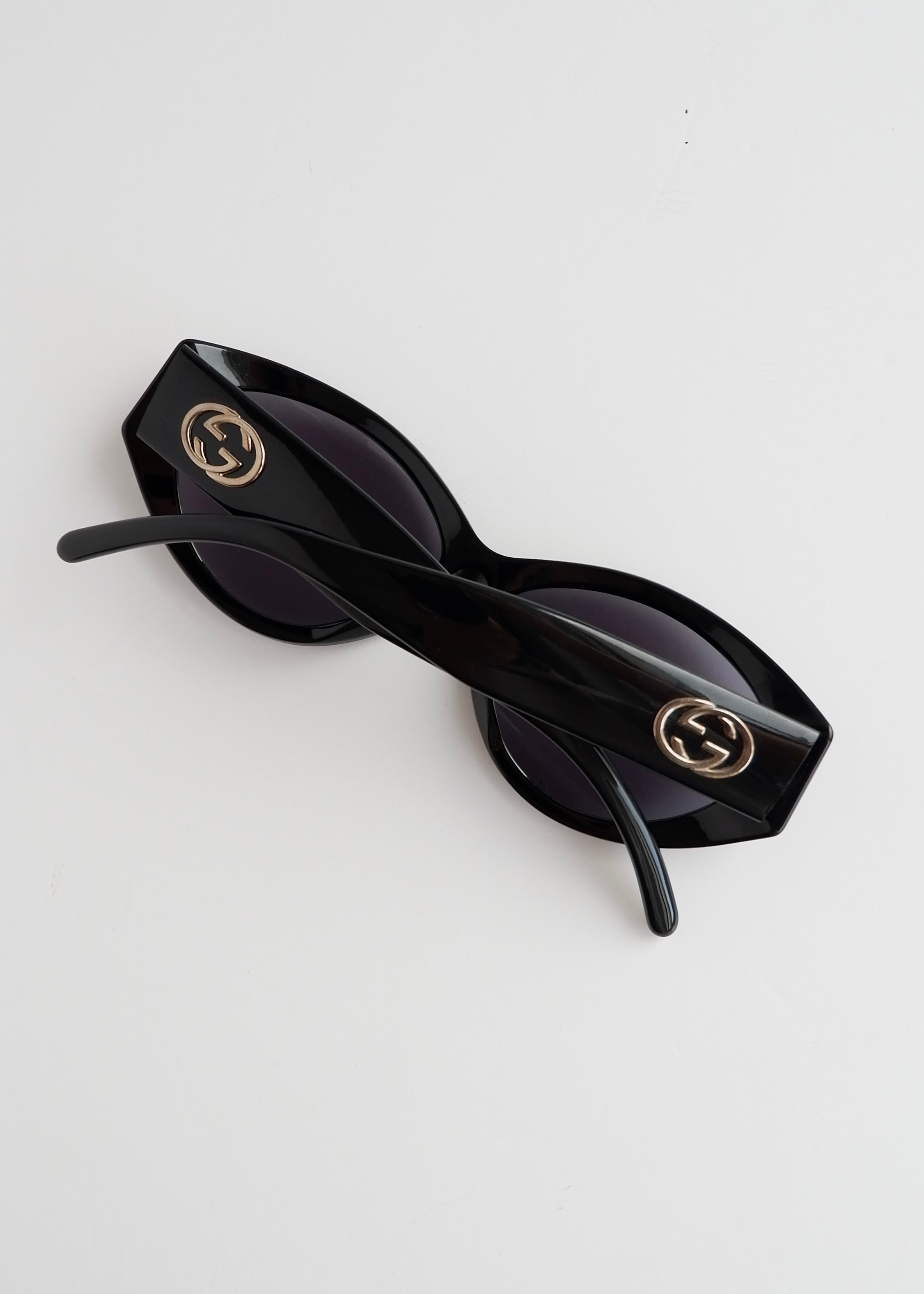 Authentic Preowned Gucci Black Cat Eye Sunglasses