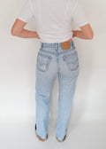 Levis Vintage 505 Light Wash Ripped Jeans - 30