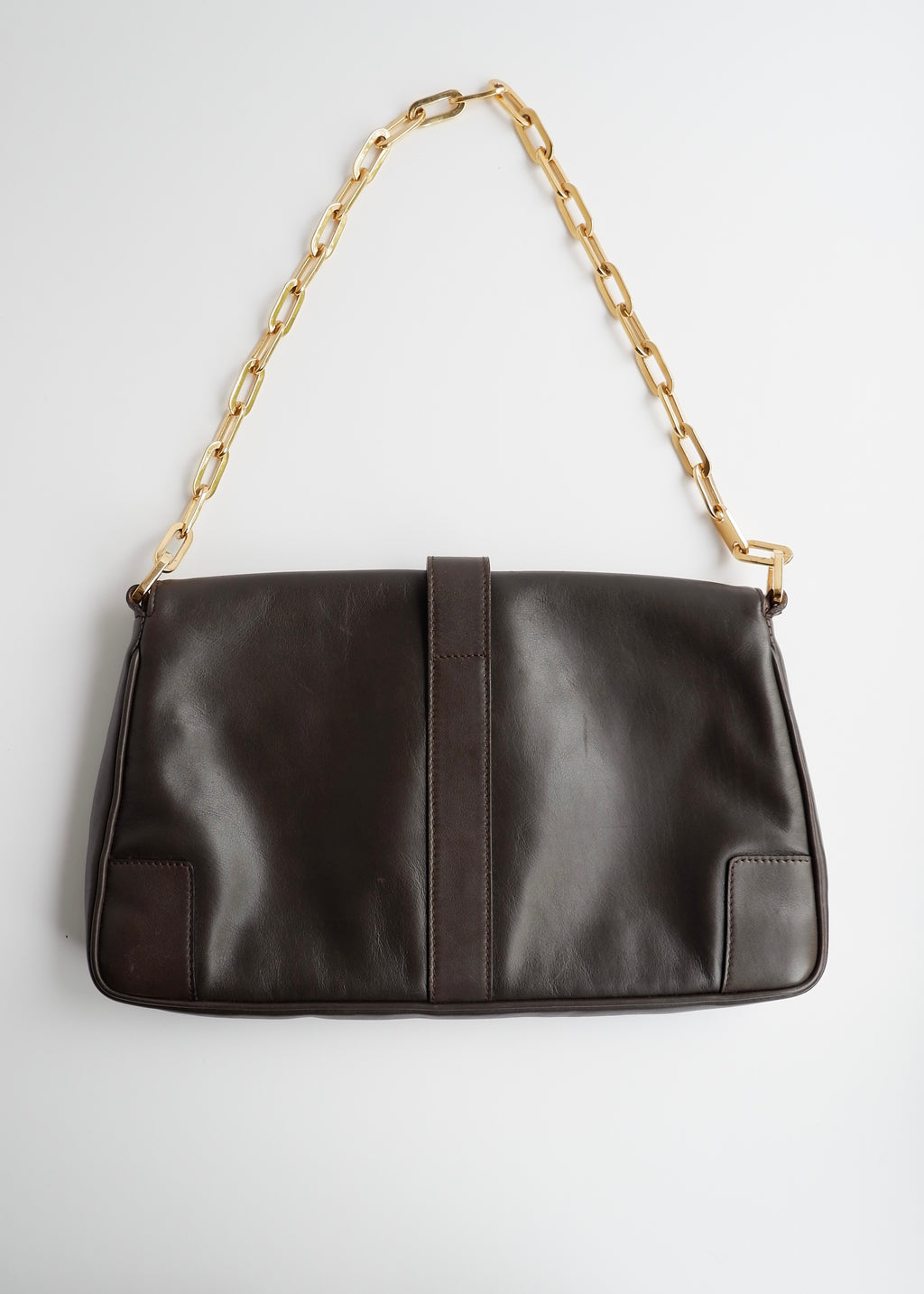 Authentic Preowned Gucci Brown Leather Shoulder Bag