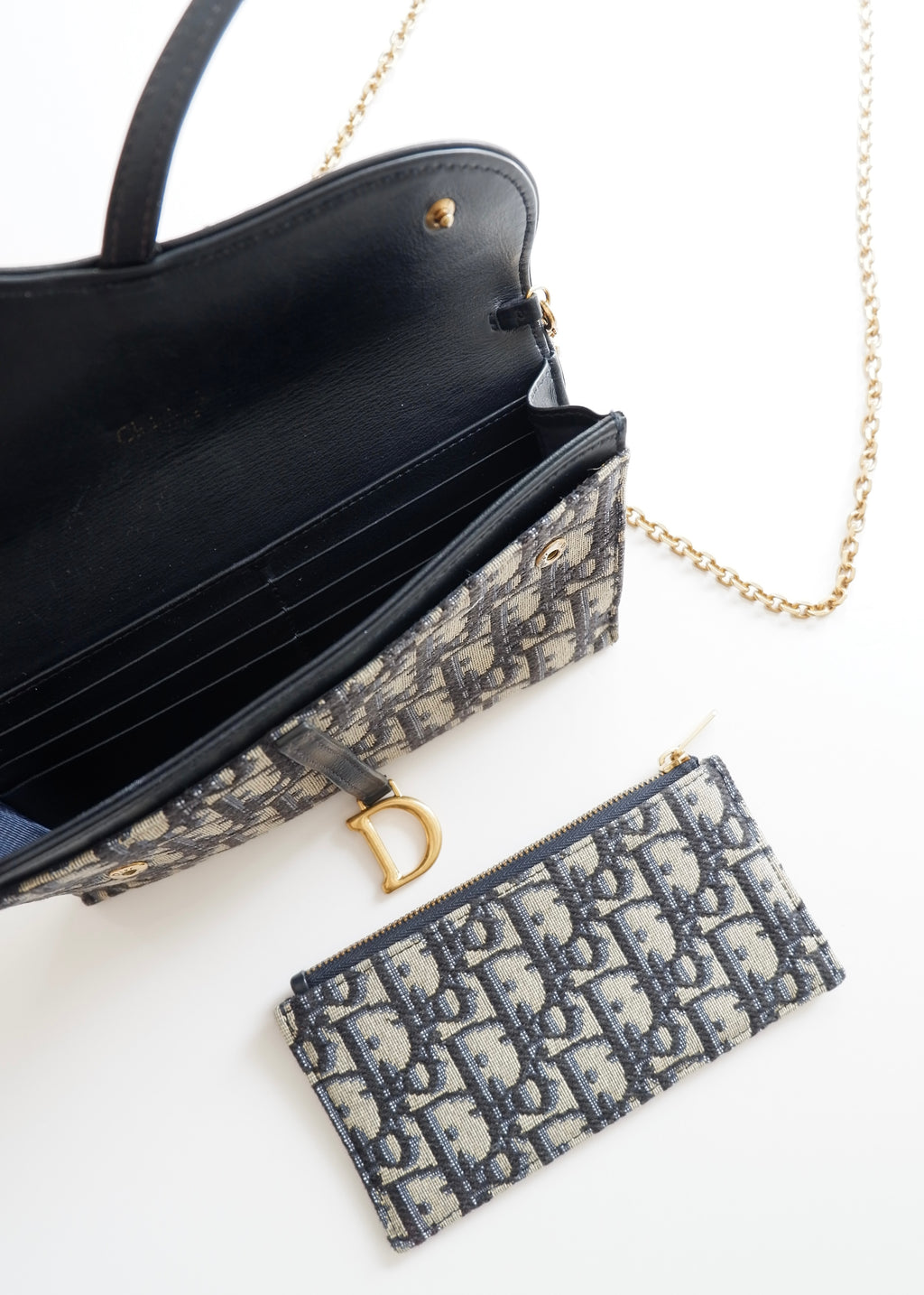 Authentic Preowned Dior Navy Oblique WOC Crossbody Bag