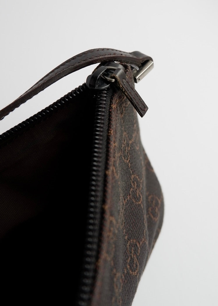 Authentic Preowned Gucci Brown GG Canvas Boat Pochette