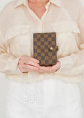Preowned Louis Vuitton Brown Damier Ebene Coated Canvas Agenda PM