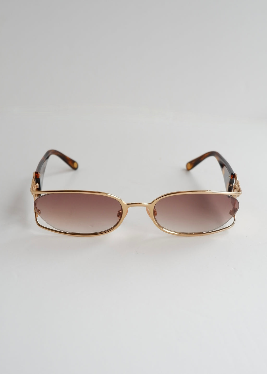 Authentic Preowned Vintage Chanel Brown Tortoise Aviator Style Sunglasses
