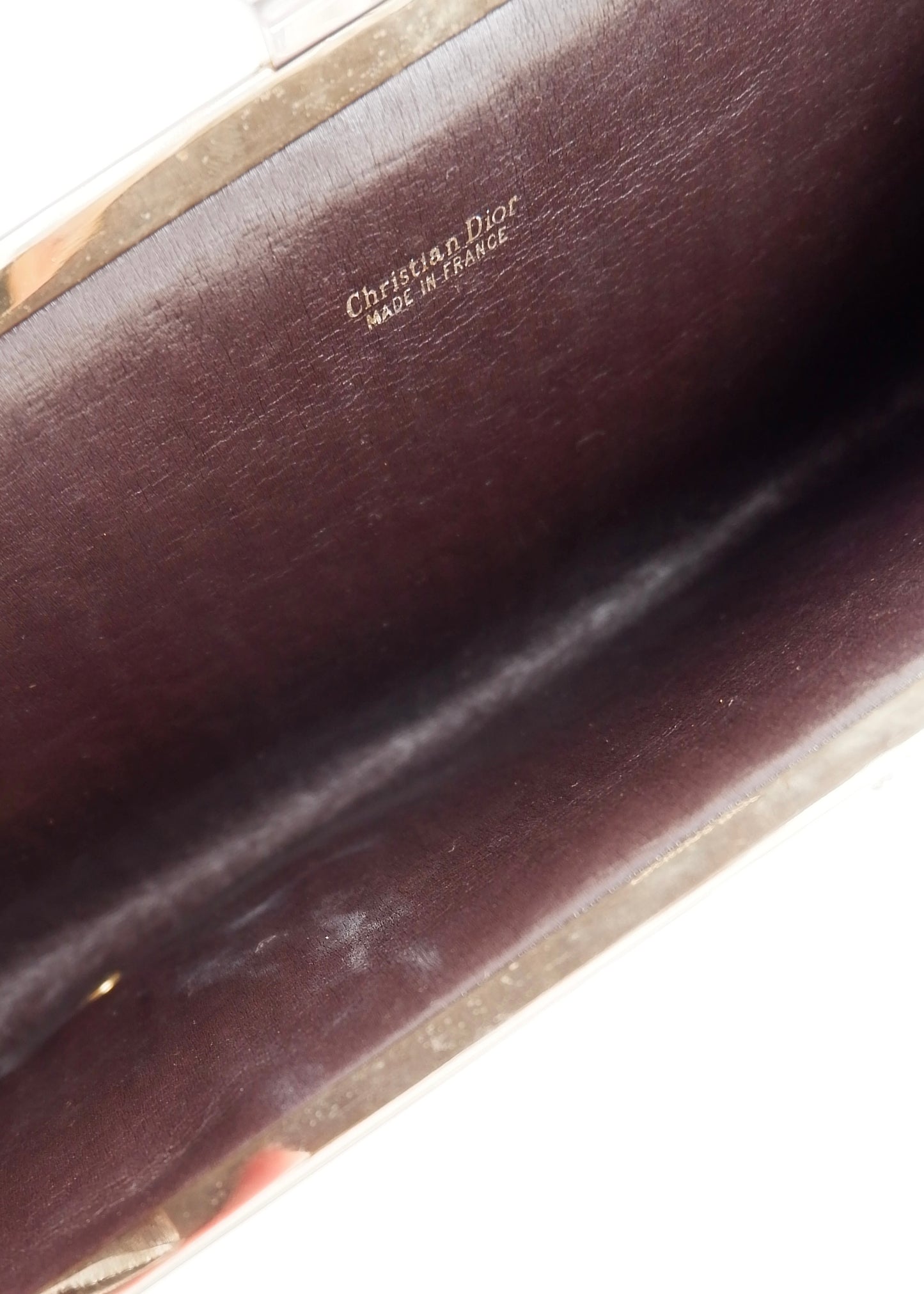 Authentic Preowned Vintage Dior Brown Canvas Trotter Print Clutch