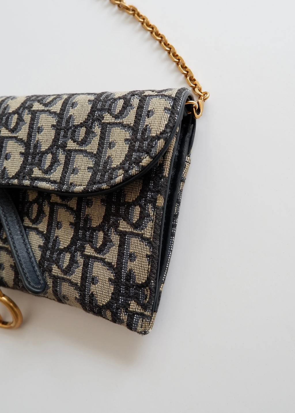 Authentic Preowned Dior Navy Oblique WOC Crossbody Bag