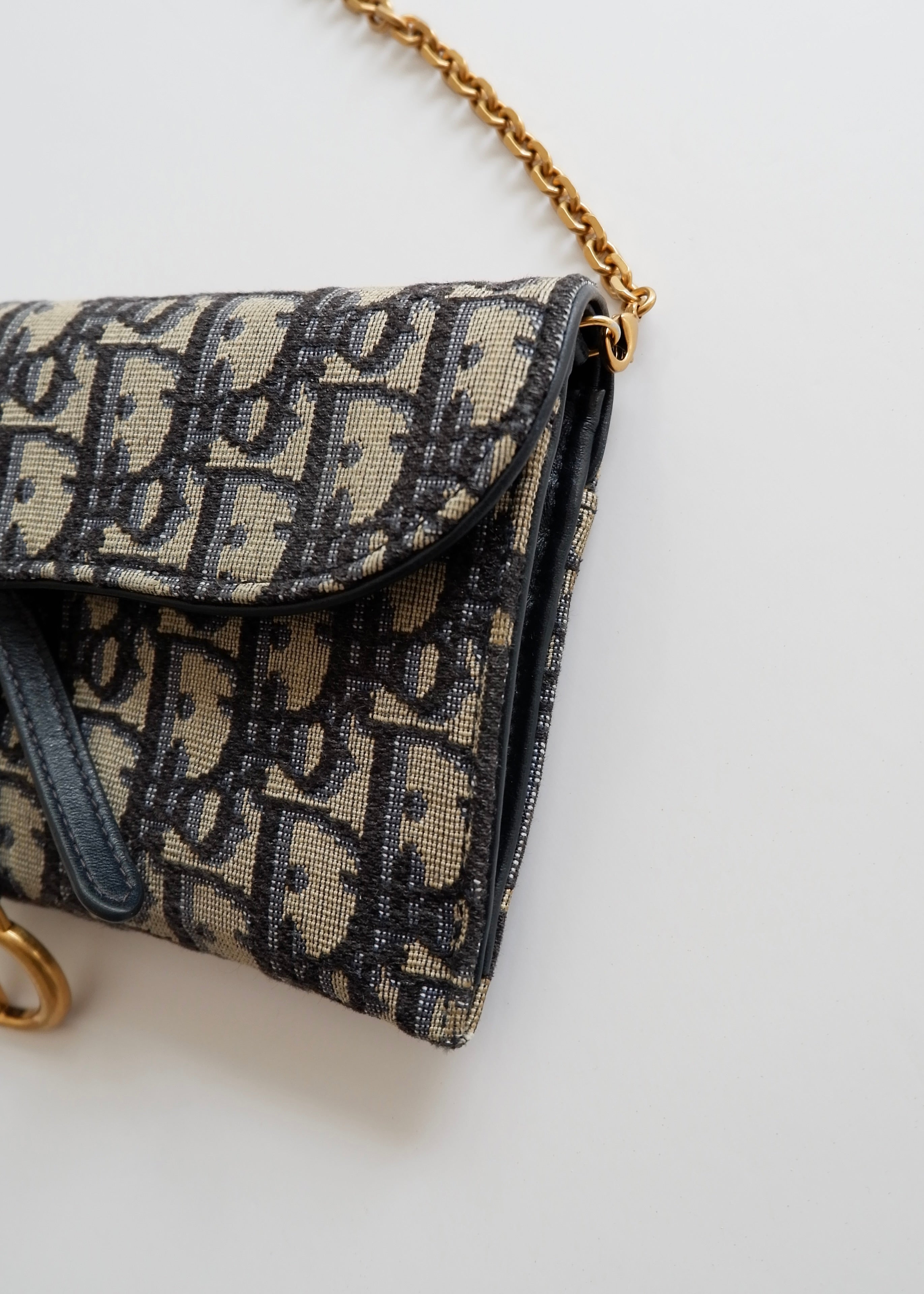 Authentic Preowned Dior Navy Oblique WOC Crossbody Bag